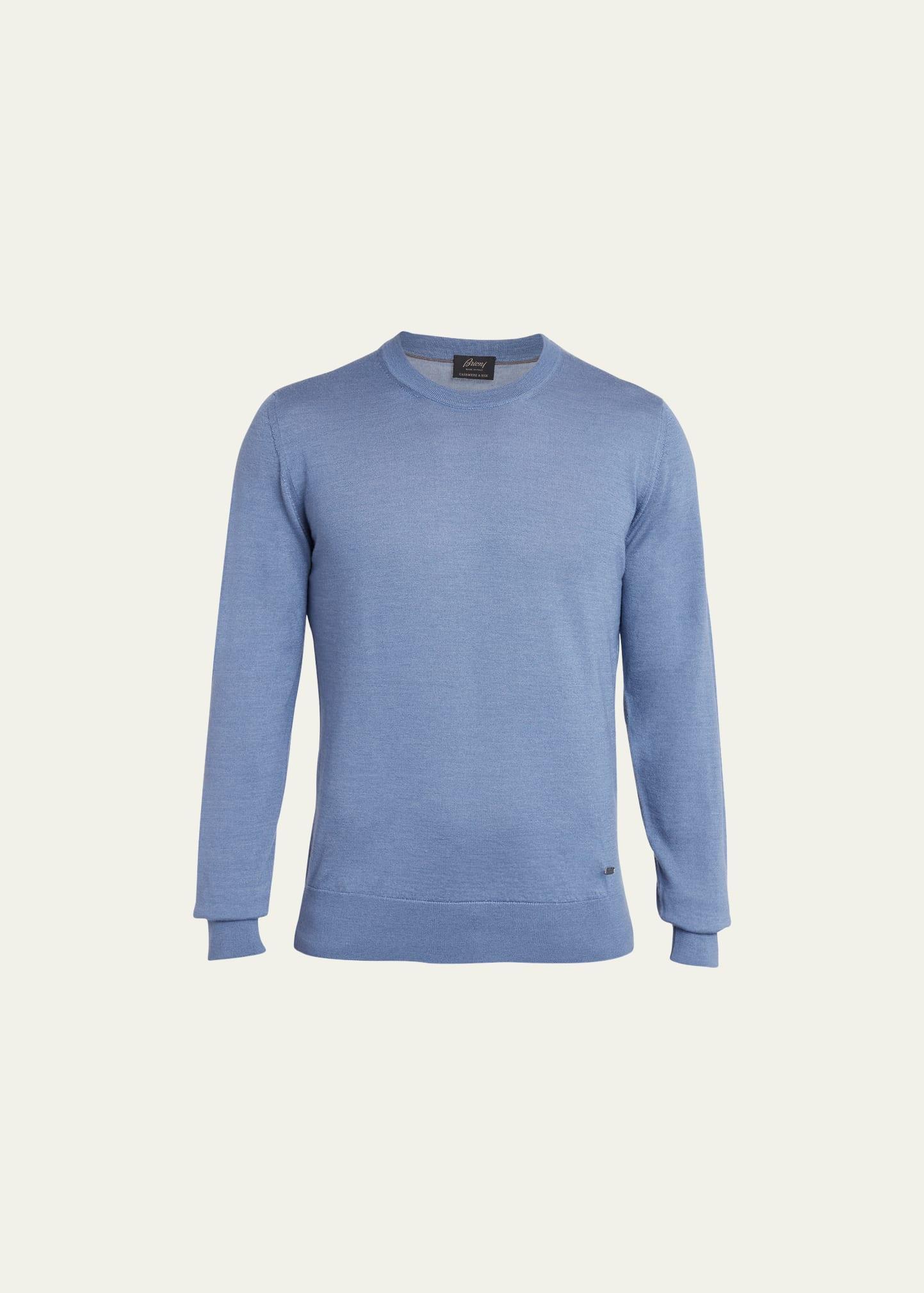 Mens Cashmere-Silk Crewneck Sweater Product Image