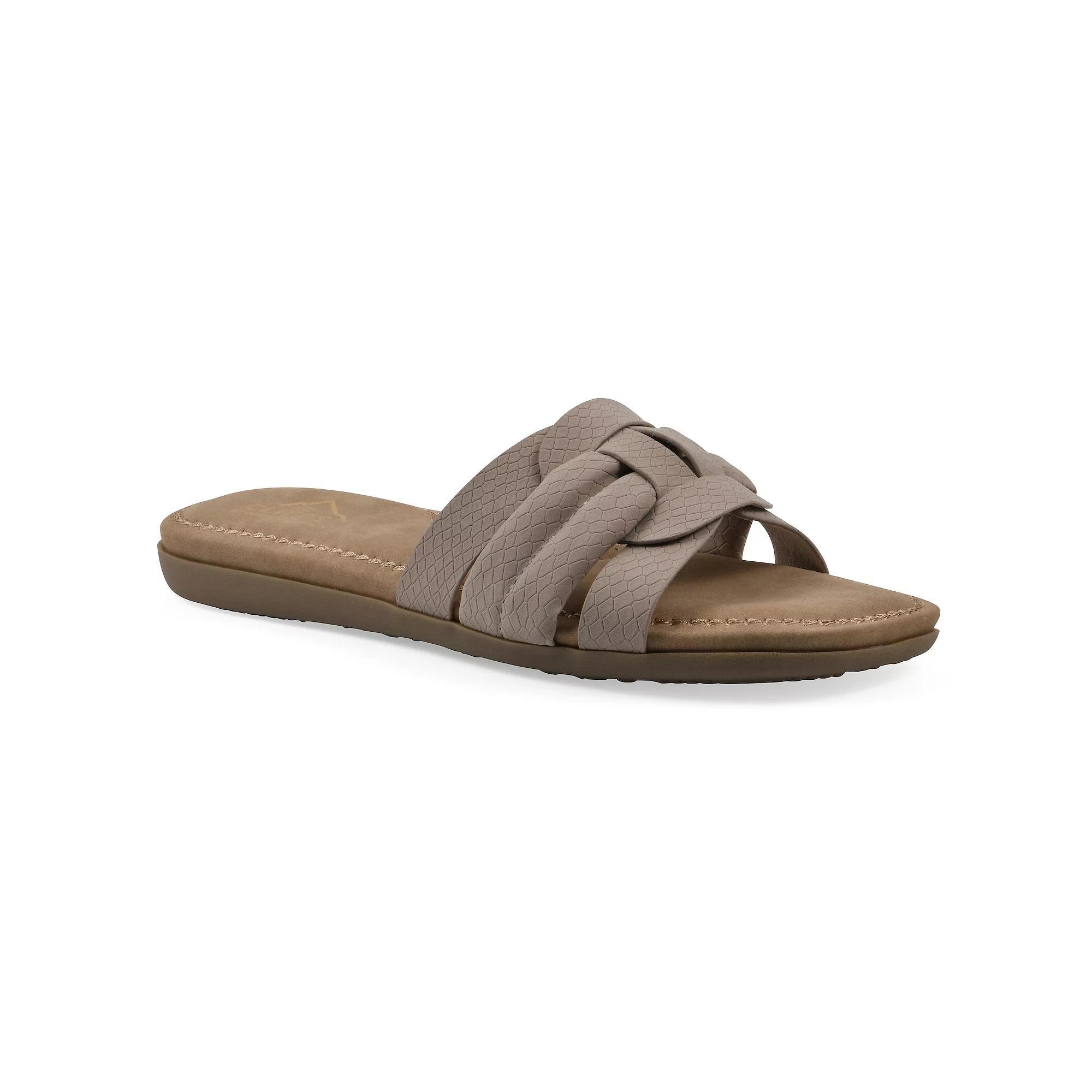 Cliffs by White Mountain Fraley Women's Slide Sandals, Size: 11, Brown Embossed Product Image