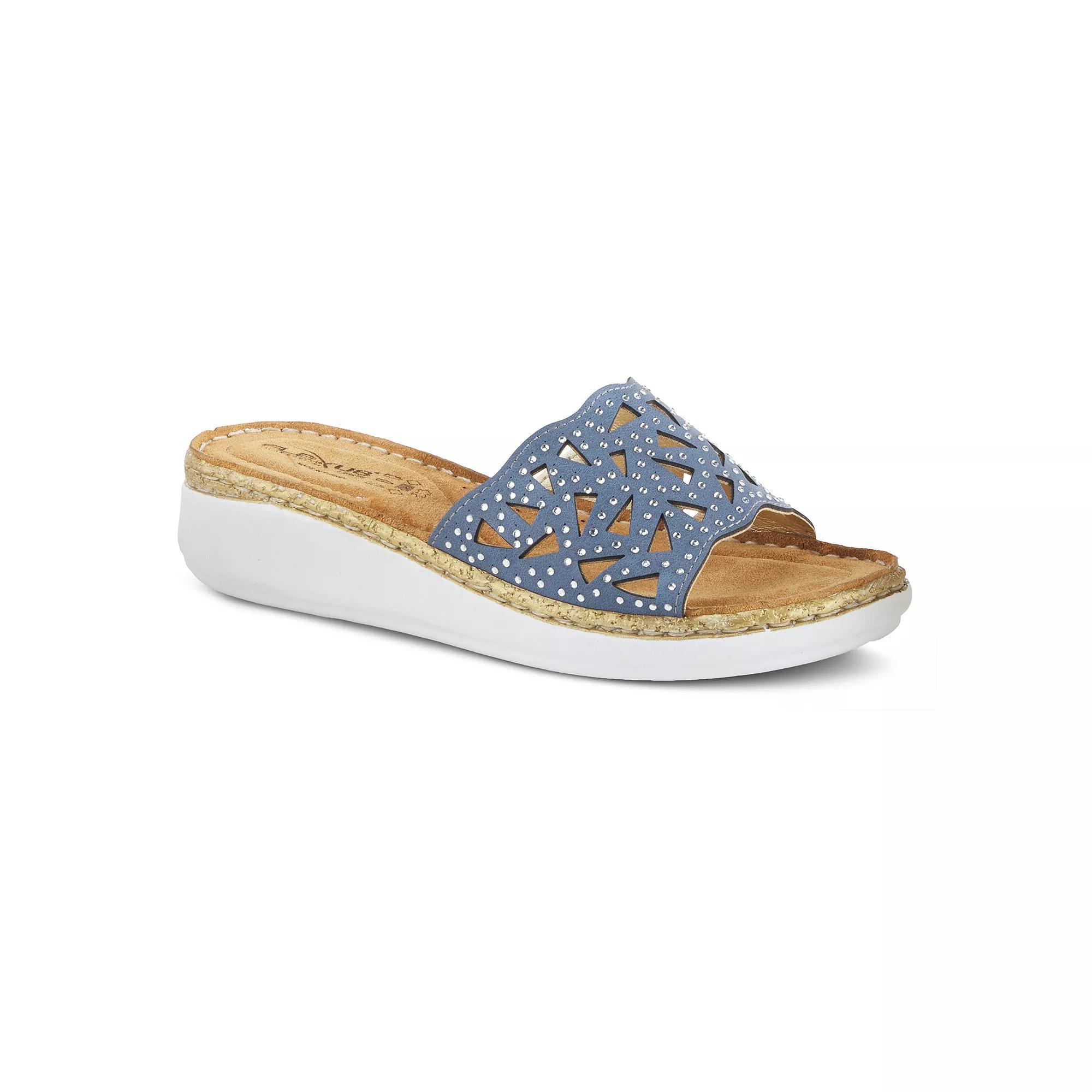 Flexus by Spring Step Windom Women's Rhinestone Slide Sandals, Size: 41, Beige Product Image