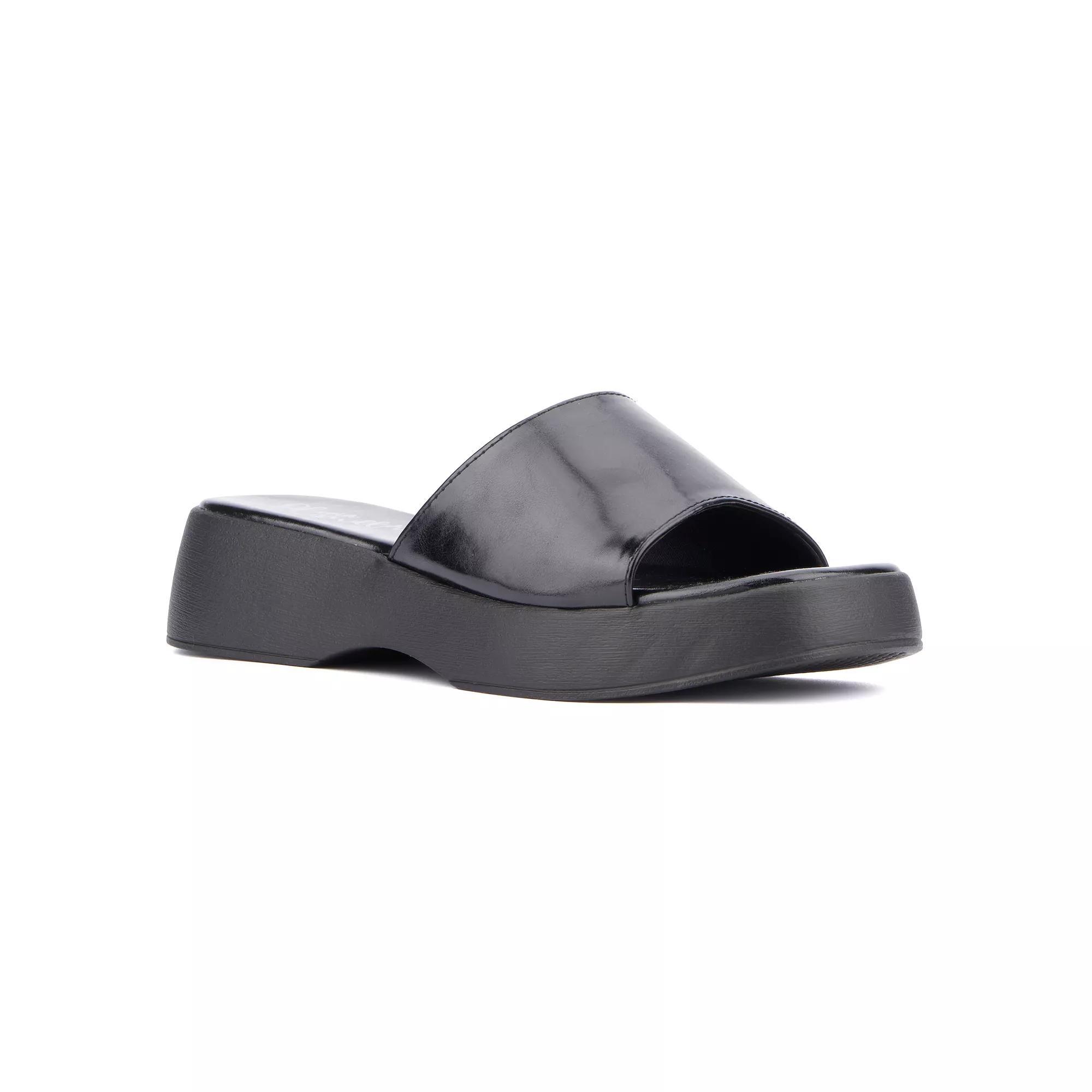 Olivia Miller Women's Ambition Platform Sandals, Size: 10, Black Product Image