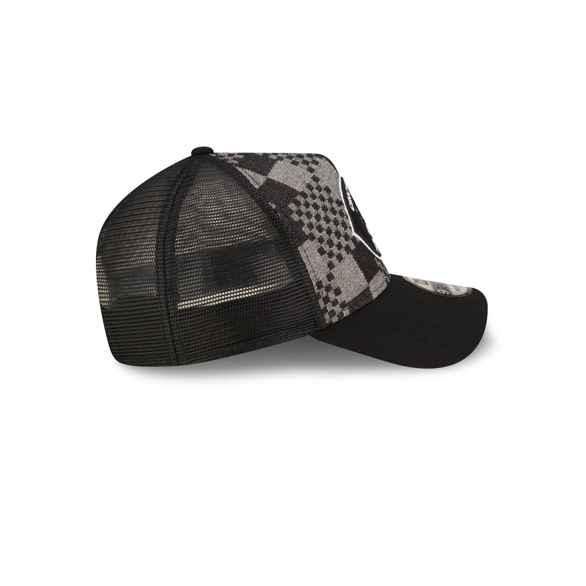 Cincinnati Reds Pattern Denim 9FORTY A-Frame Trucker Hat Male Product Image