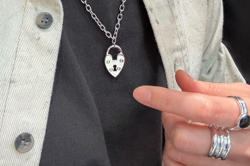 Heart Padlock Necklace Product Image
