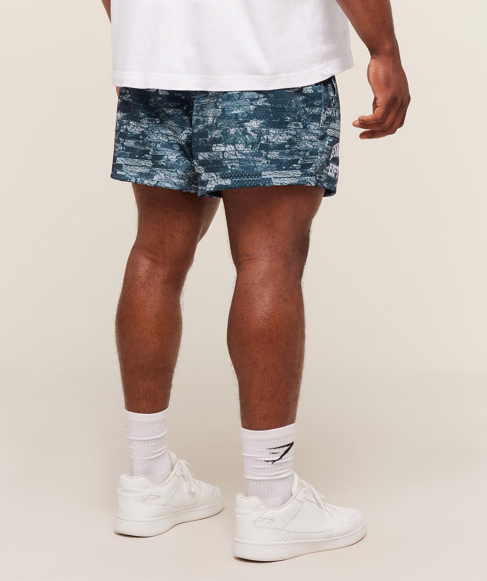 Gymshark Lifting Mesh 5" Shorts - Smoke Blue Male Product Image