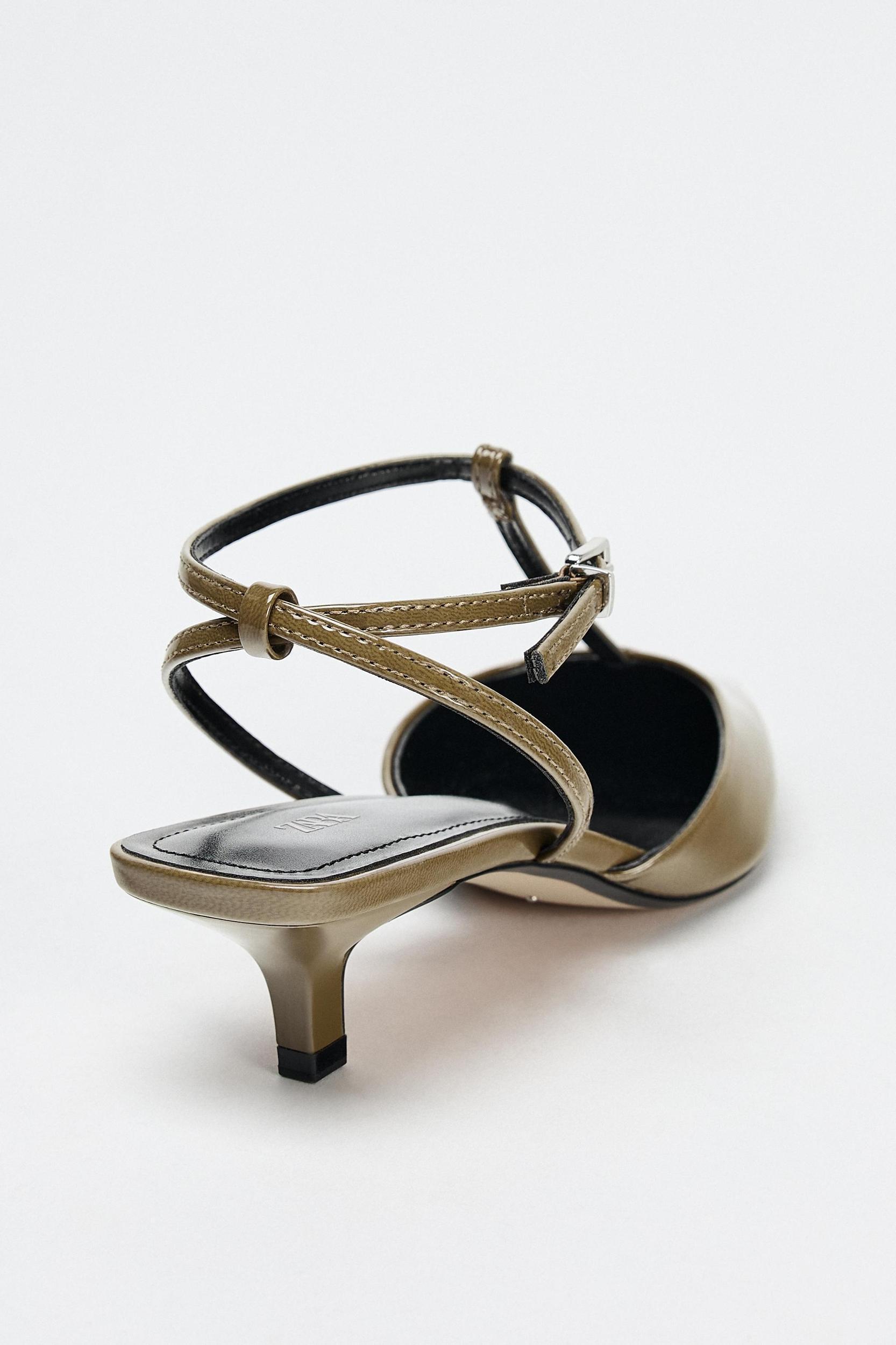 KITTEN HEEL STRAPPY SLINGBACKS Product Image
