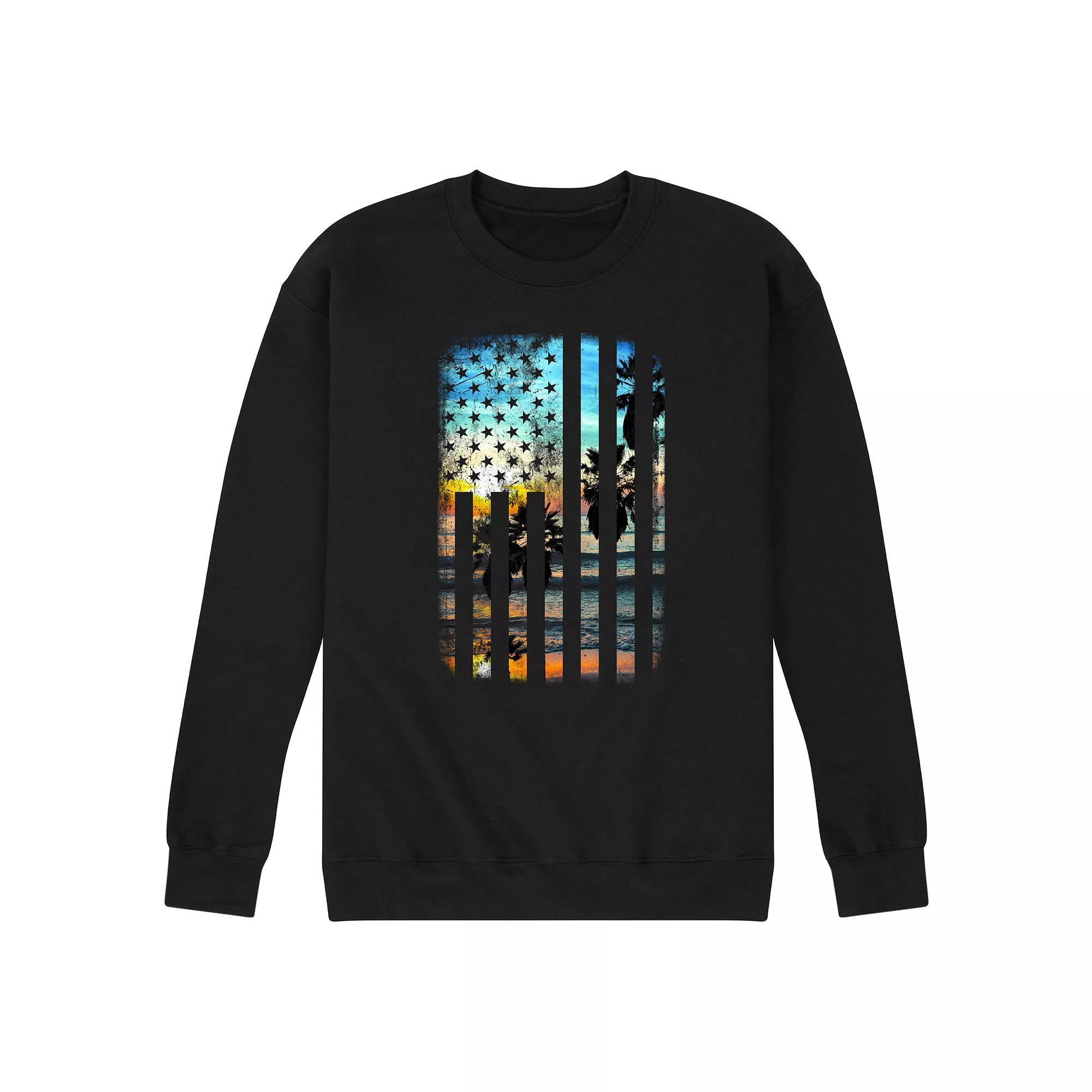Mens Sunset Flag Fleece Sweatshirt Product Image