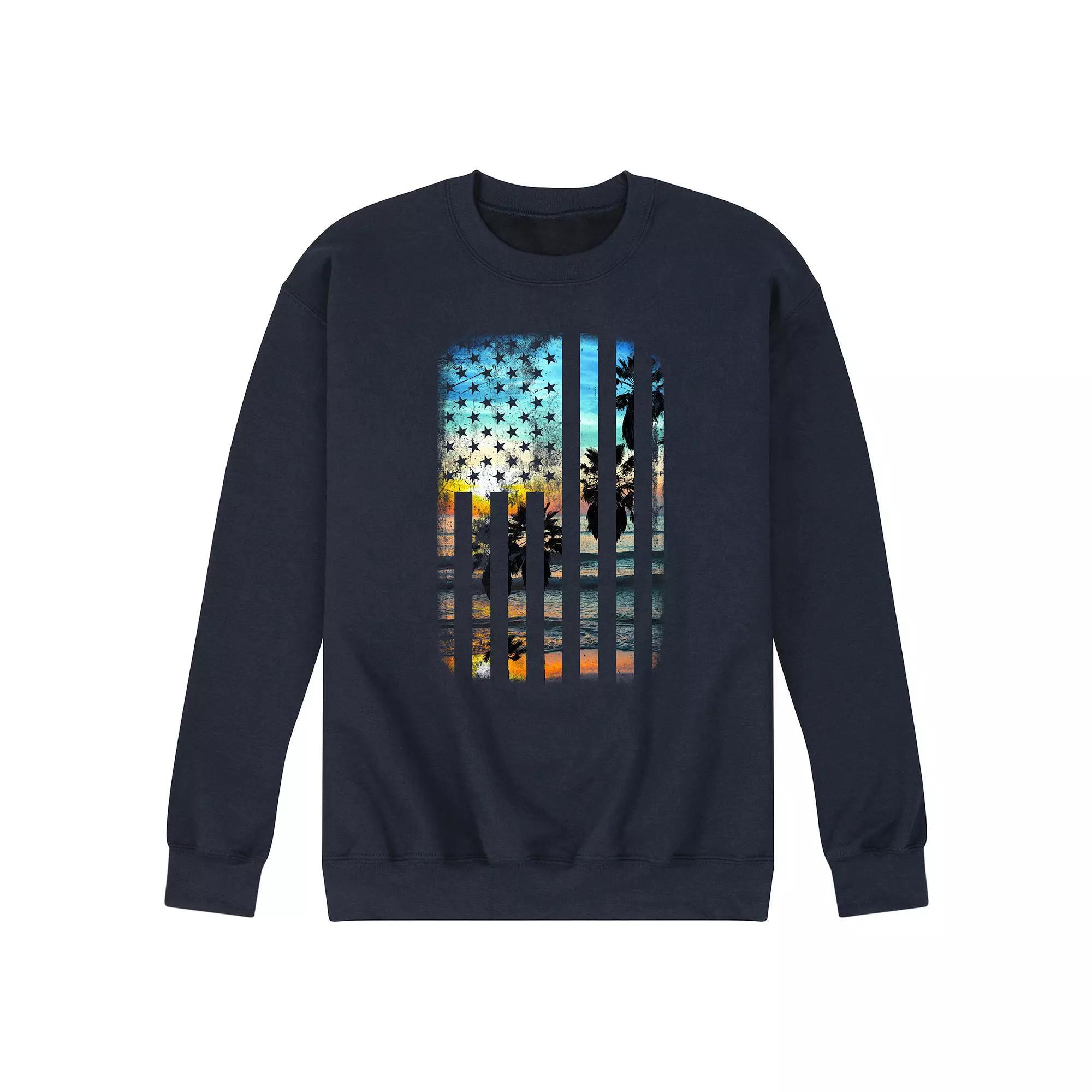 Mens Sunset Flag Fleece Sweatshirt Product Image