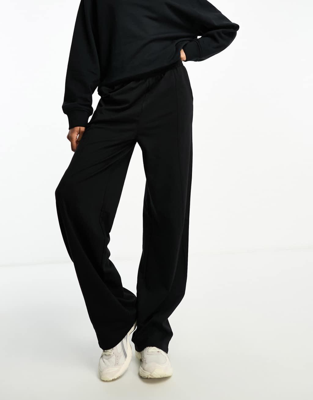 ASOS DESIGN Tall straight leg sweatpants in black Product Image