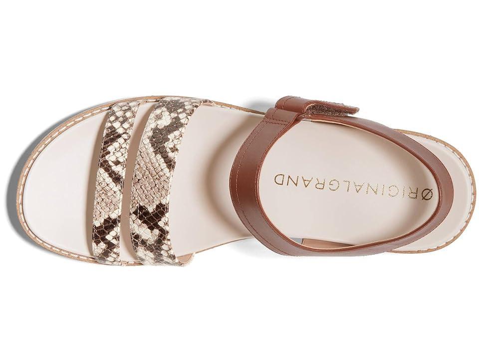 Cole Haan Originalgrand Peyton Flatform (Pecan/Sandollar Snake Print/Ivory) Women's Sandals Product Image