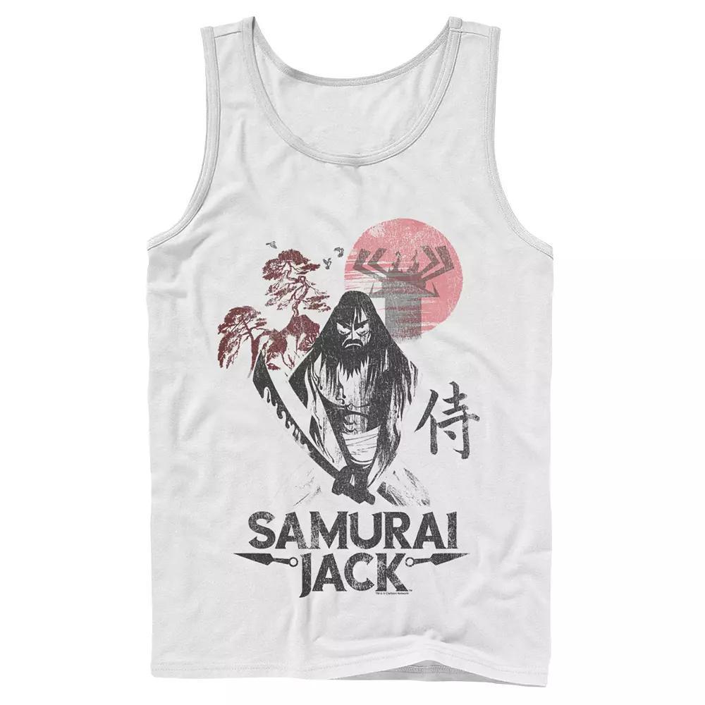 Men's Cartoon Network Samurai Jack Epic Warrior Kanji Art Rock Tank Top, Size: Large, White Product Image