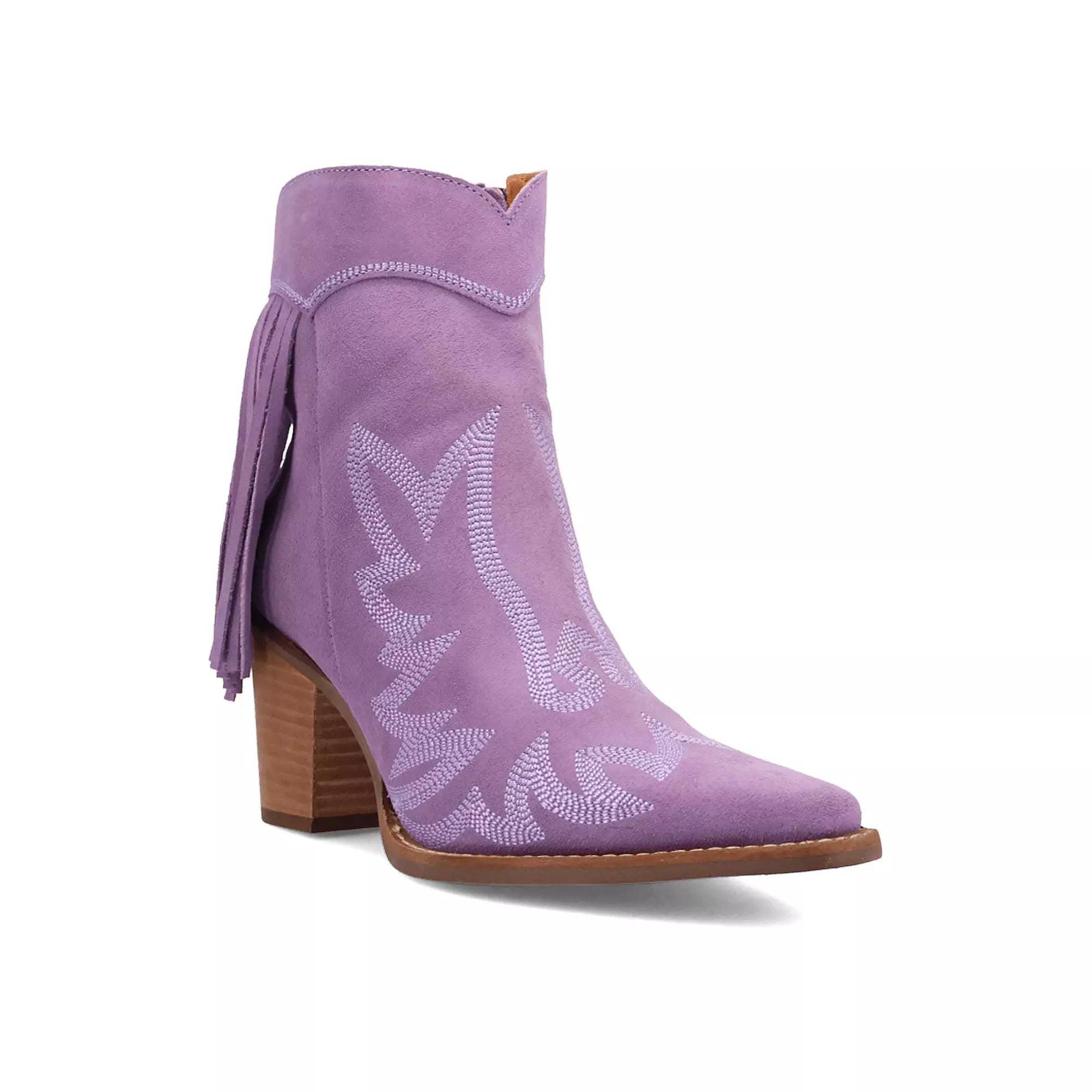 Dingo Wild Sage Women's Suede Ankle Boots, Size: 6, Purple Product Image