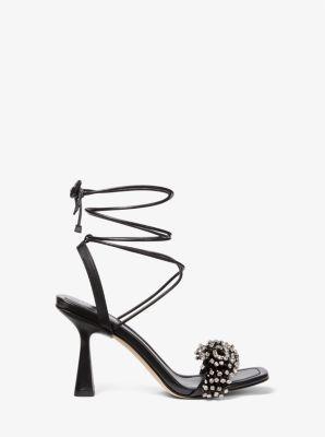Lucia Embellished Metallic Leather Sandal Product Image