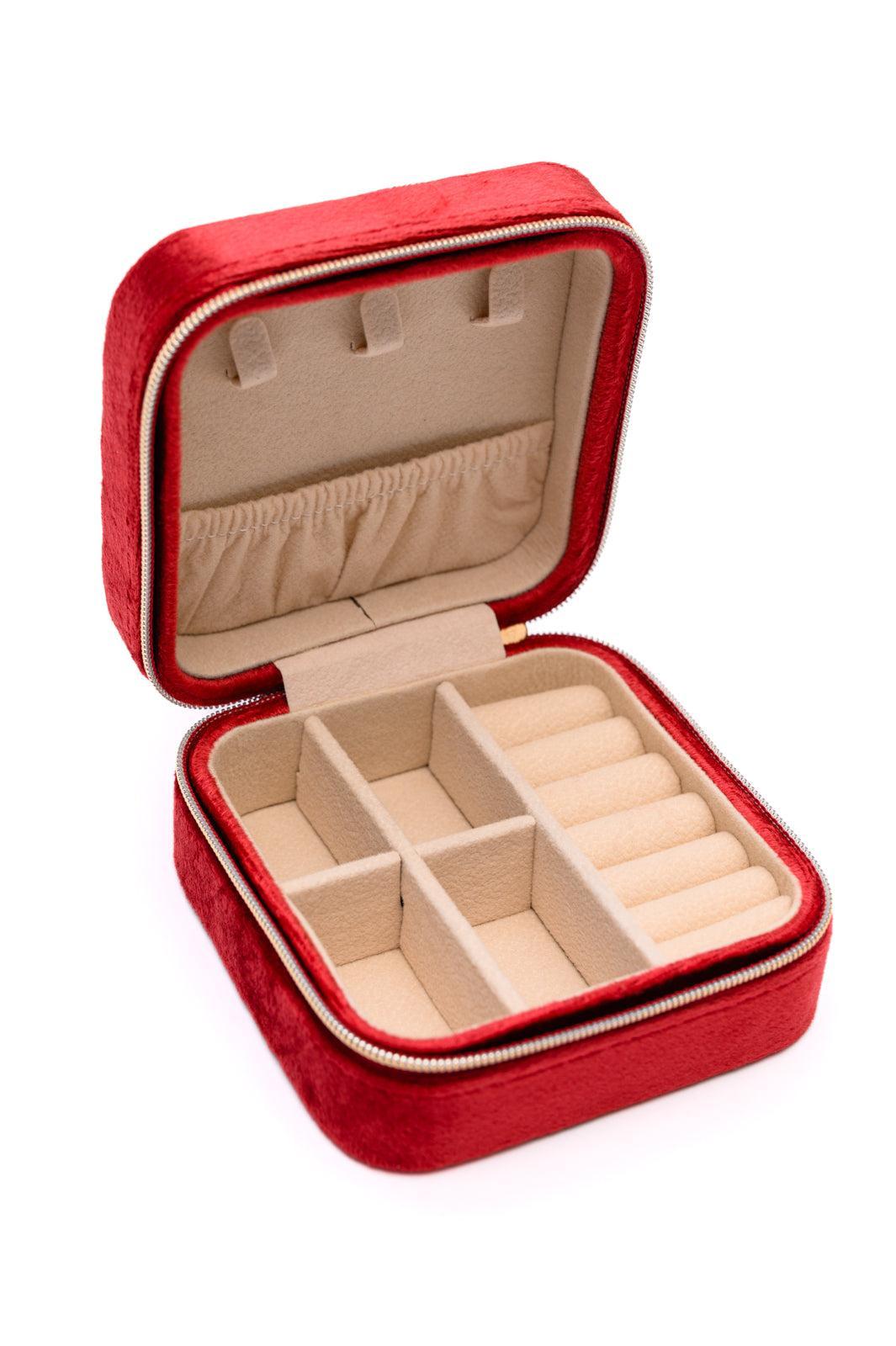 Kept and Carried Velvet Jewelry Box in Red (Online Exclusive) Product Image