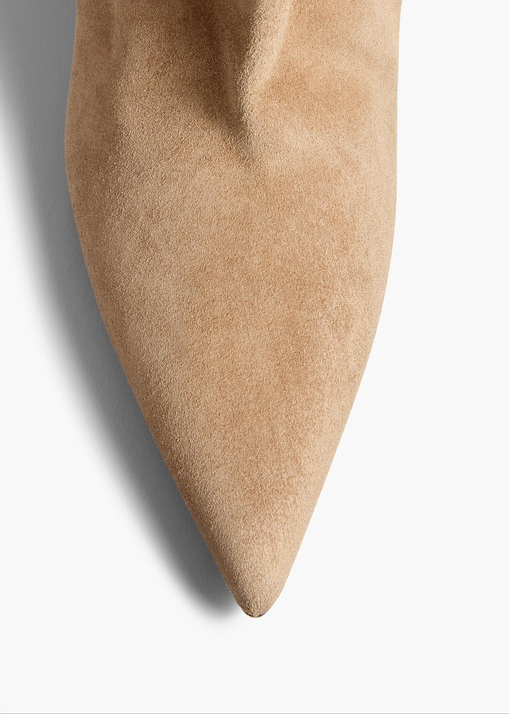 Andee Slouchy Knee-High Boot in Taupe Suede Product Image