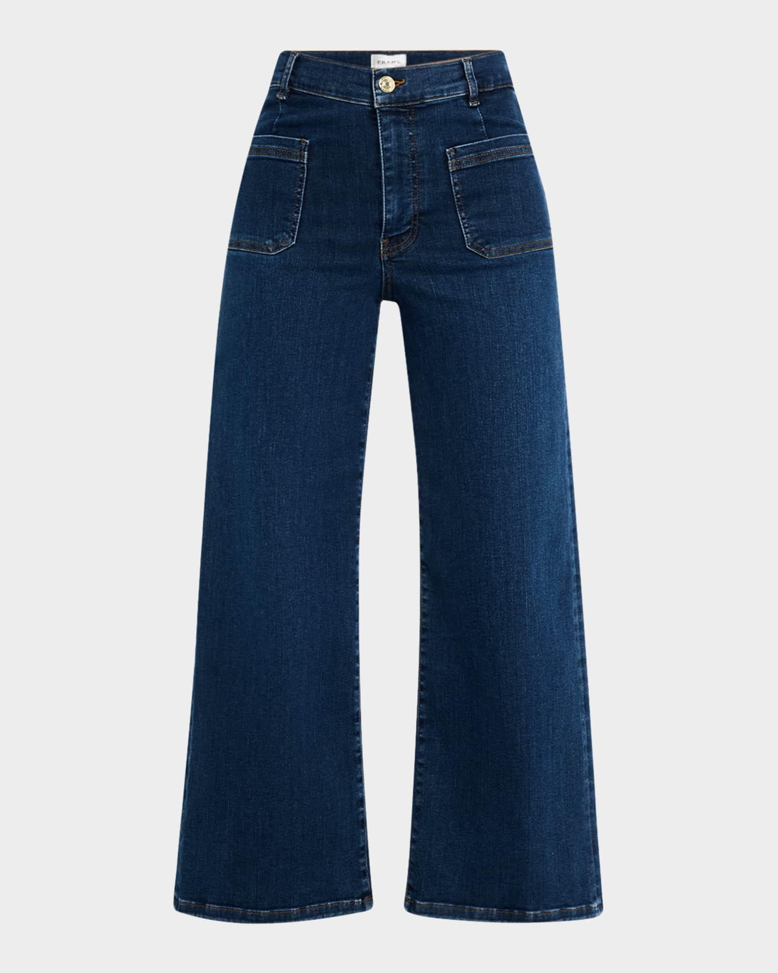 Le Slim Palazzo Jeans with Bardot Pockets Product Image
