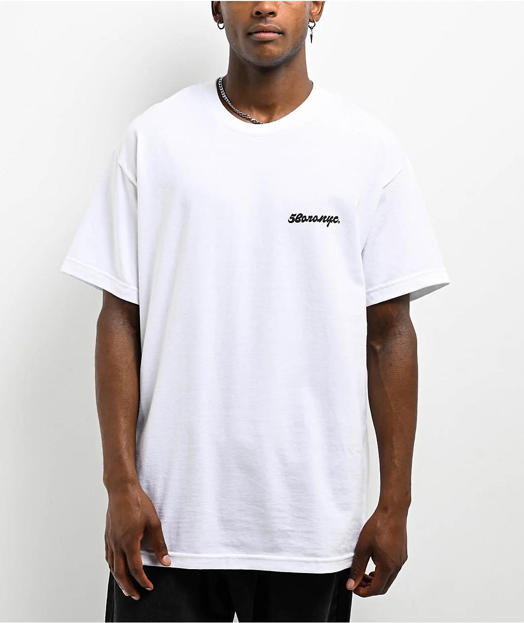 5Boro Mermaid White T-Shirt Product Image
