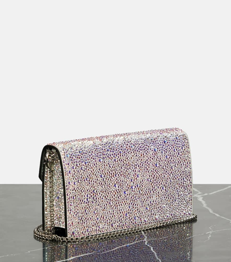 CHRISTIAN LOUBOUTIN Loubi54 Small Crystal Clutch Bag In Multicoloured Product Image