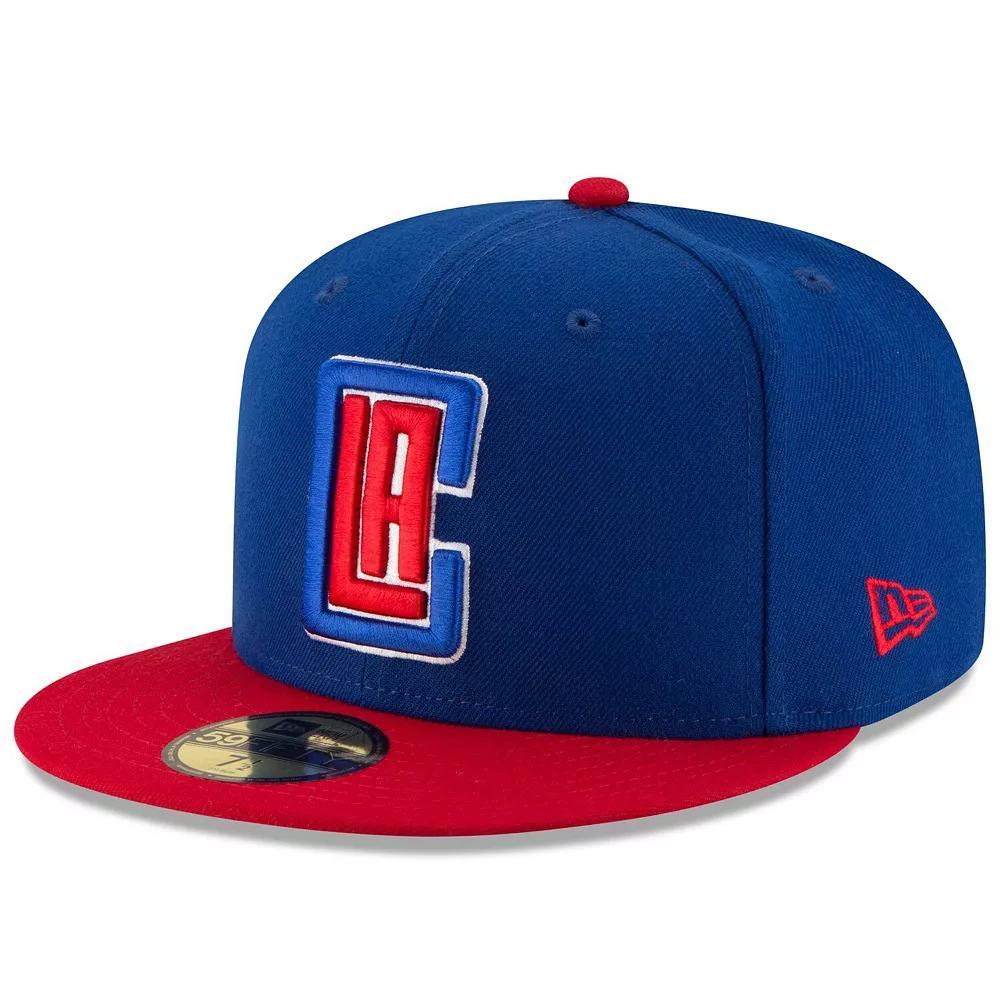 Men's New Era Royal/Red LA Clippers Official Team Color 2Tone 59FIFTY Fitted Hat, Size: 7, Blue Product Image