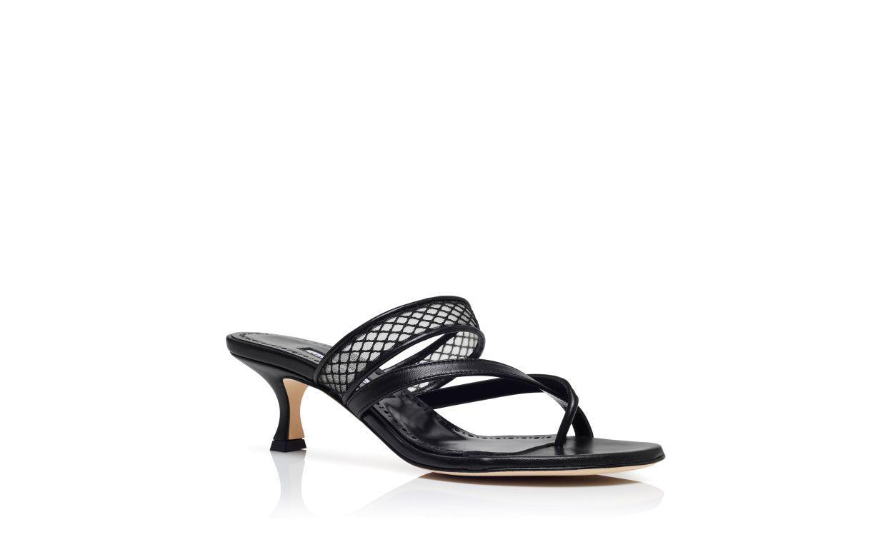 SULNA Black Nappa Leather Mules Product Image