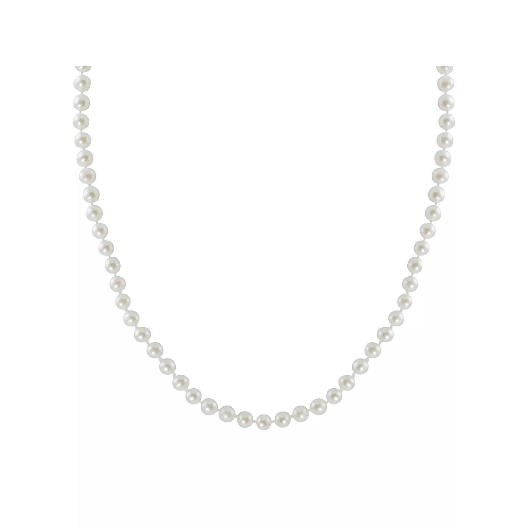10k Gold Freshwater Cultured Pearl Necklace - 18, Womens, White Product Image
