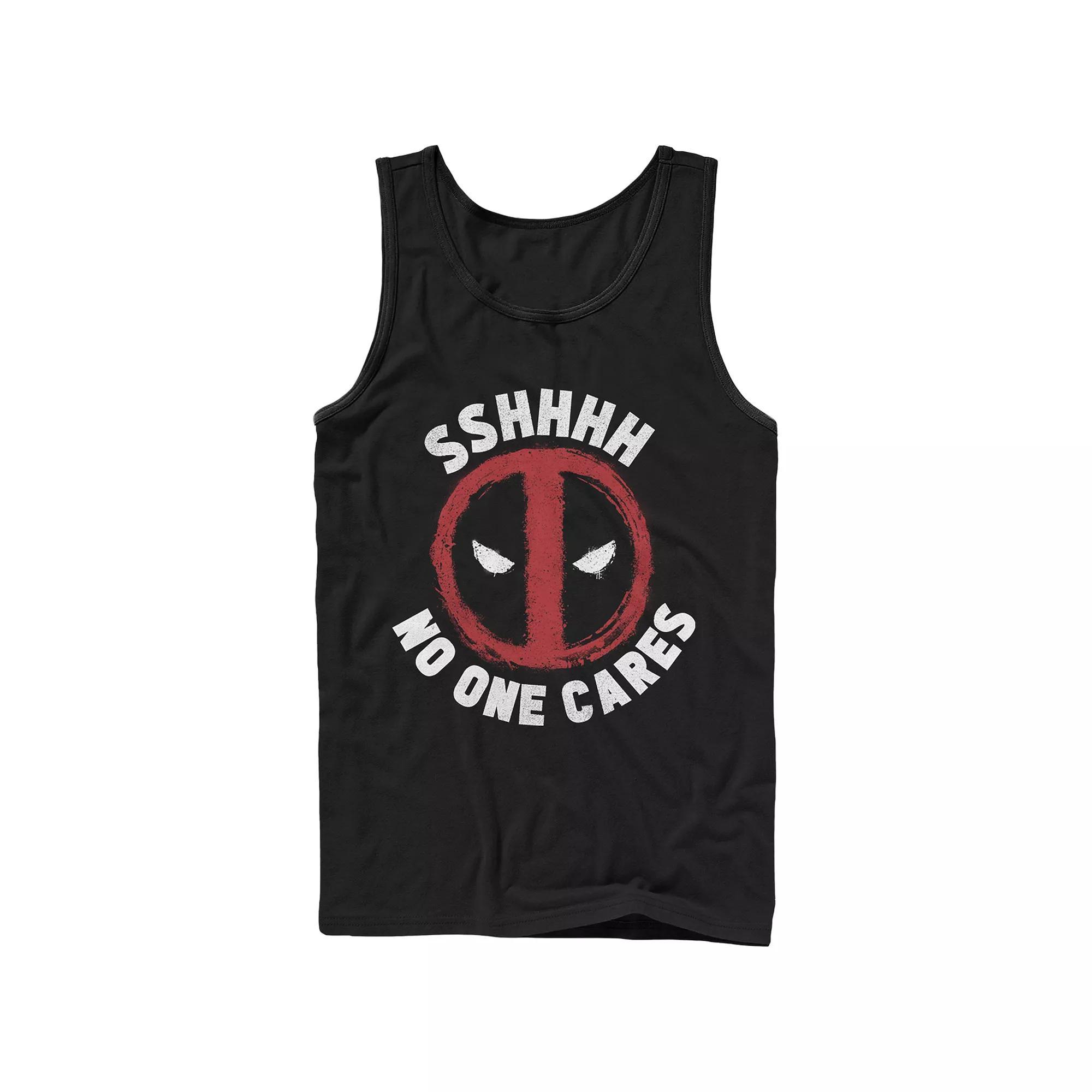Mens Marvel Deadpool No One Cares Graphic Tank Top Product Image