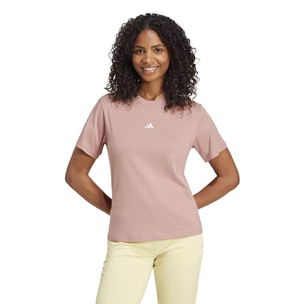 Women's adidas Essentials Small Logo Cotton T-Shirt, Size: Large, Warm Clay Product Image