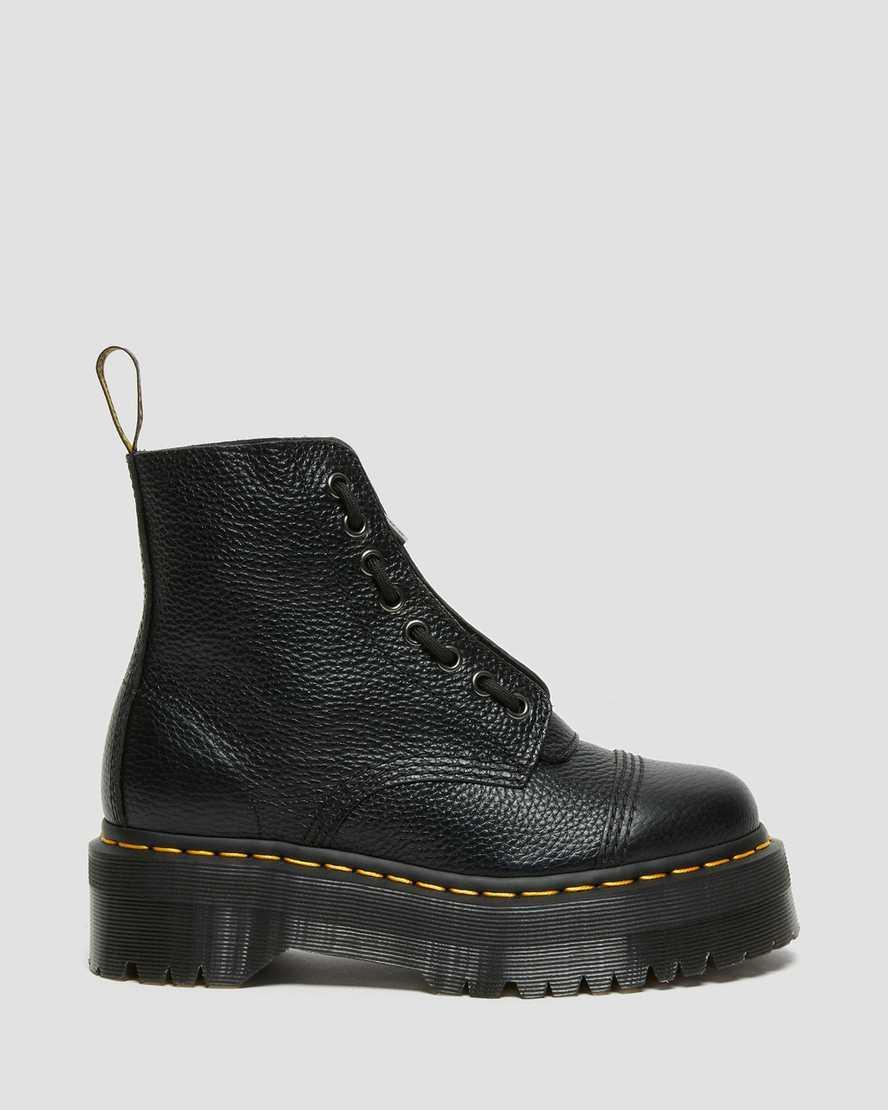 Dr Martens Sinclair flatform zip tumbled leather boots Product Image