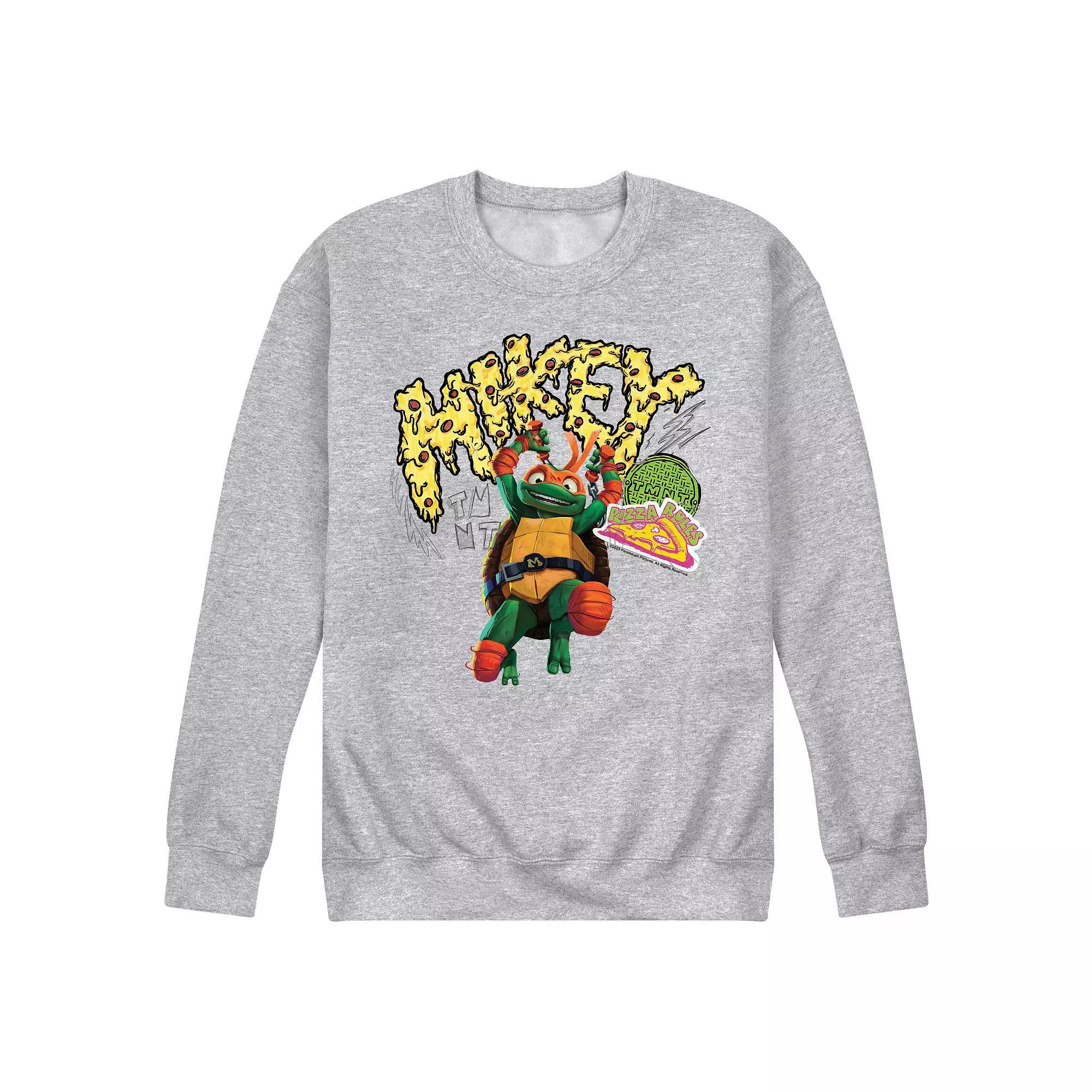 Mens Nickelodeon TMNT Mutant Mayhem Mikey Pizza Time Graphic Tee Product Image