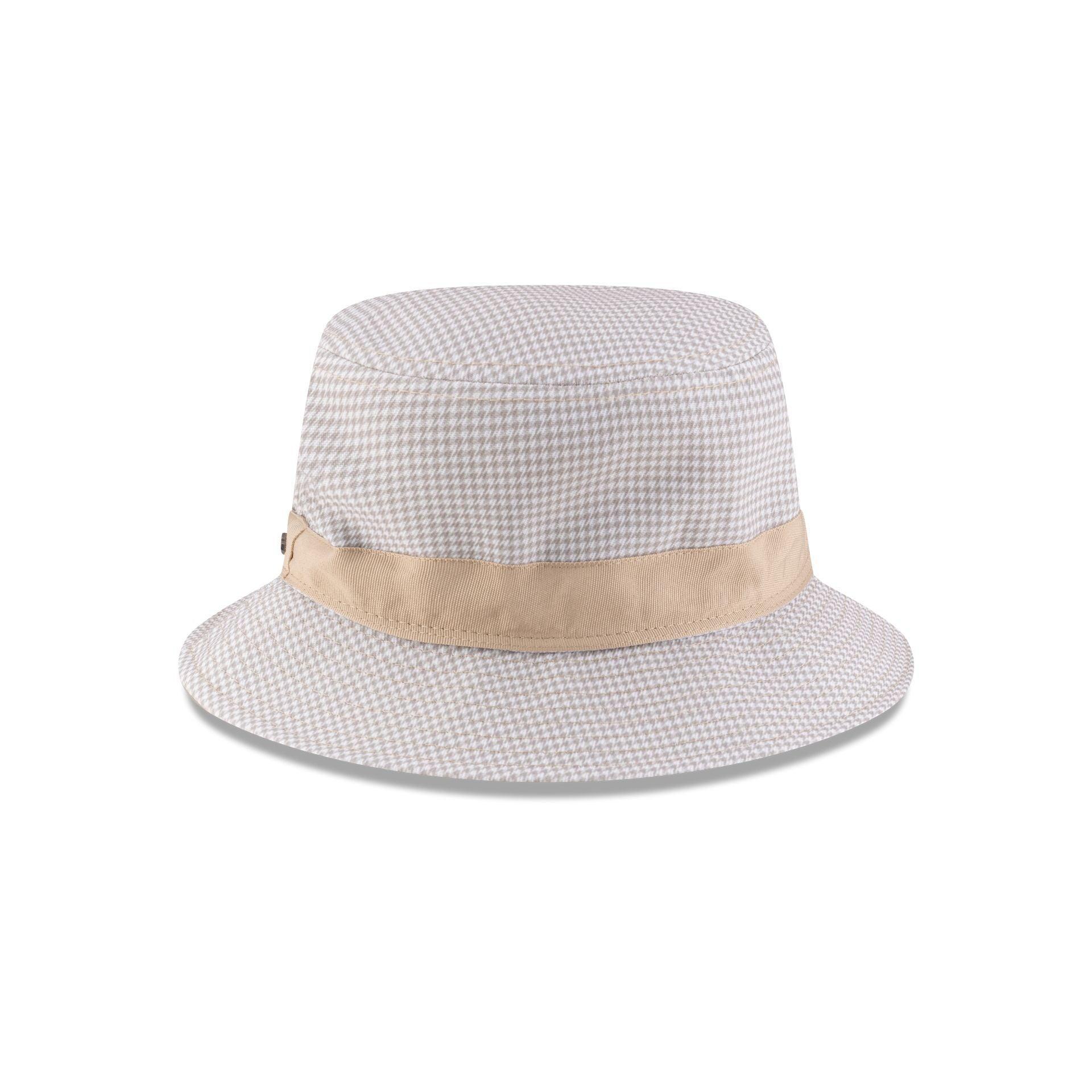 New Era Cap Houndstooth Beige Bucket Hat Male Product Image
