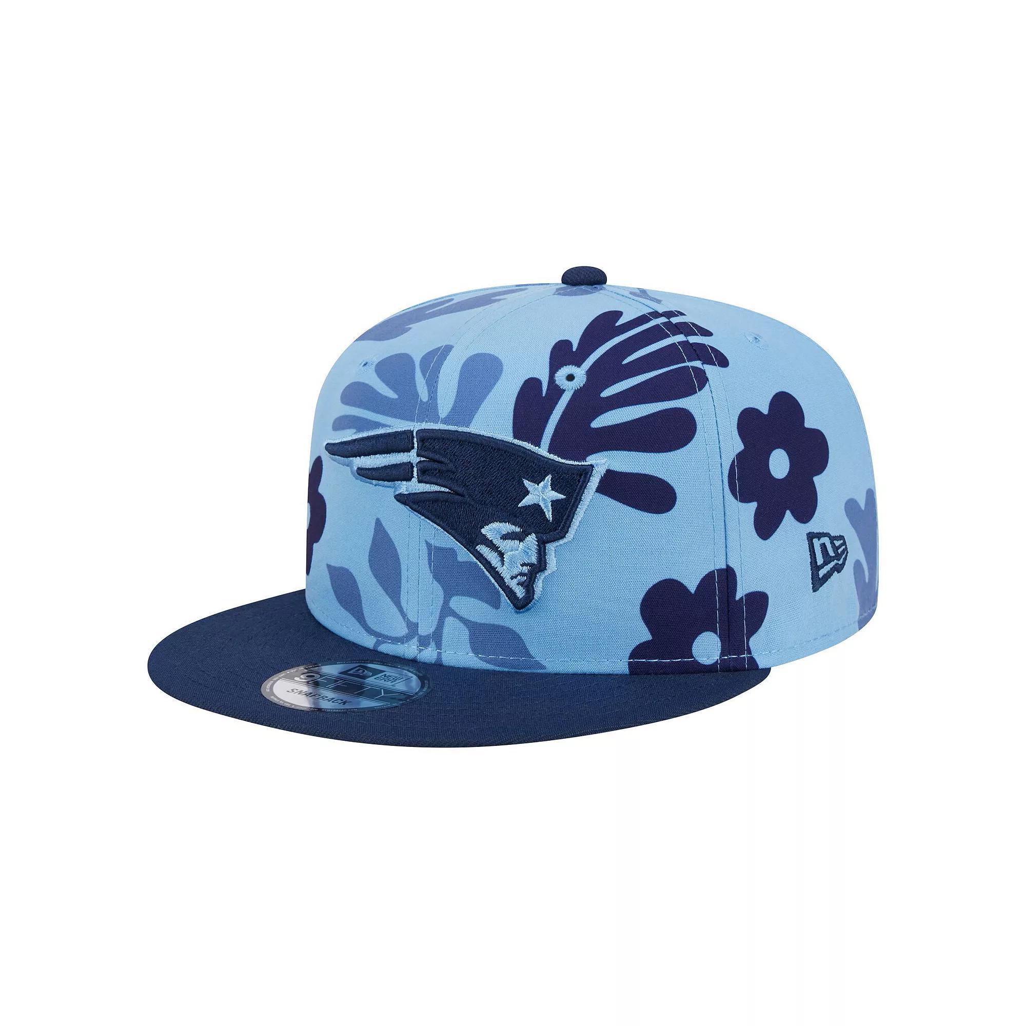 Men's New Era Light Blue New England Patriots Leafy 9FIFTY Snapback Hat Product Image