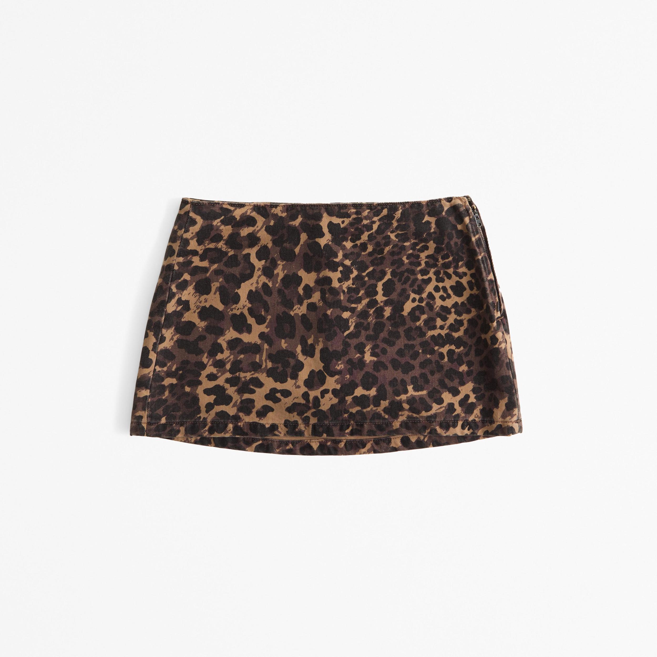 Mid Rise Denim Mini Skort Product Image