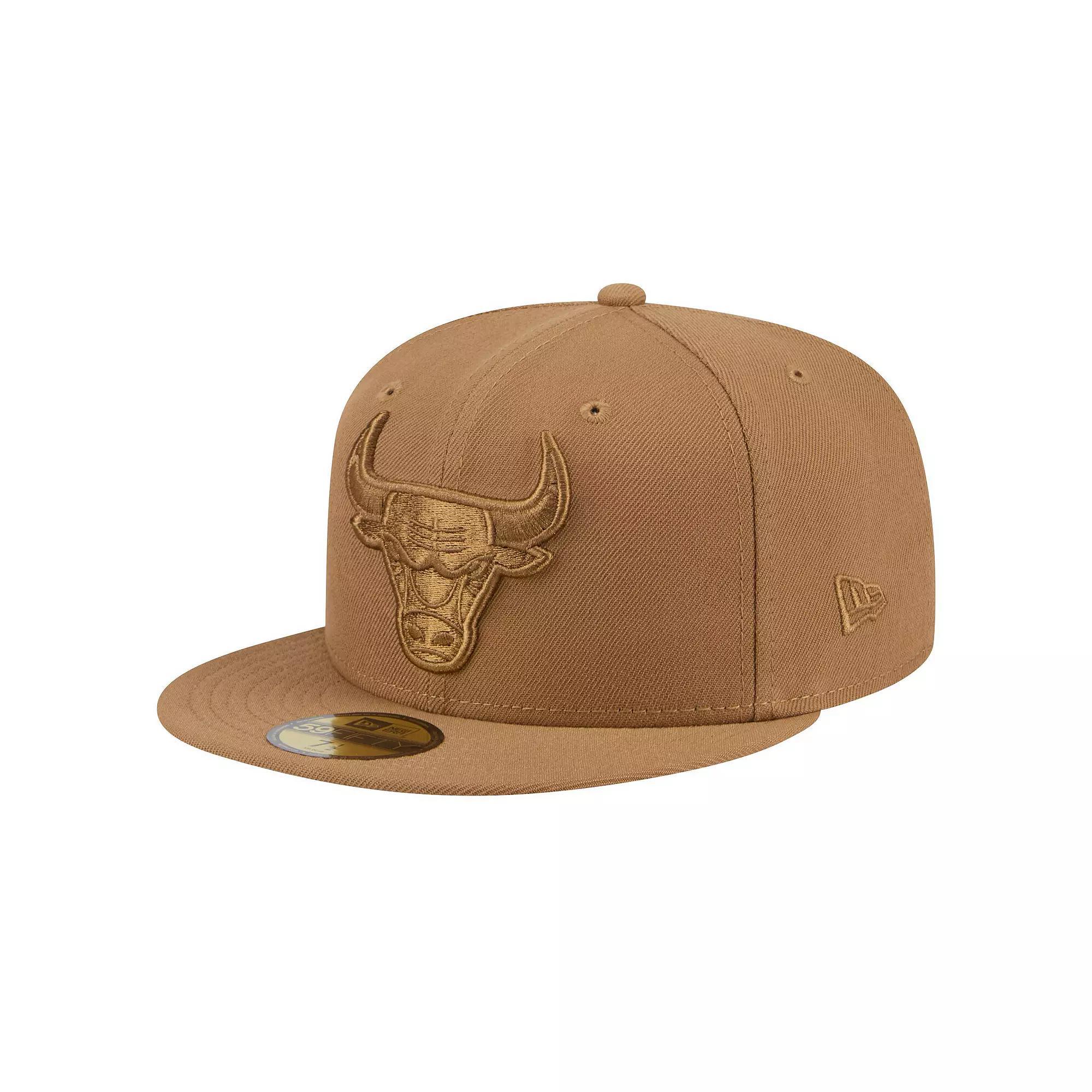 Mens New Era Tan Chicago Bulls 59FIFTY Fitted Hat Product Image