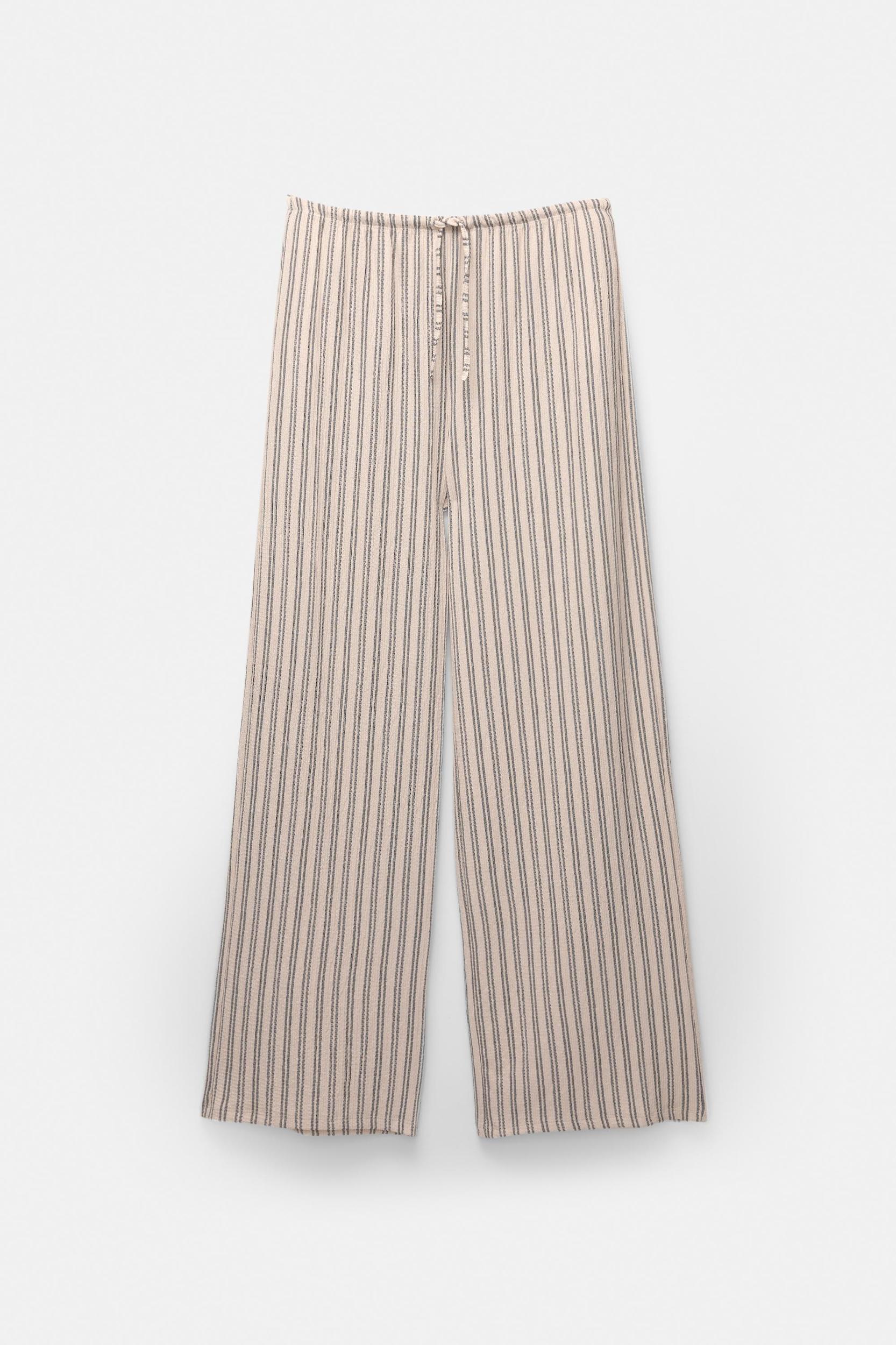 Striped wide leg pants Product Image