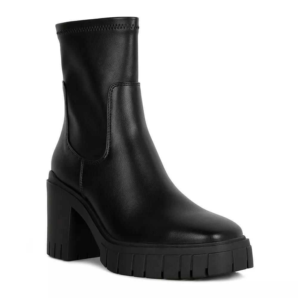 London Rag Kokum Women's Block Heel Ankle Boots, Size: 7, Black Product Image