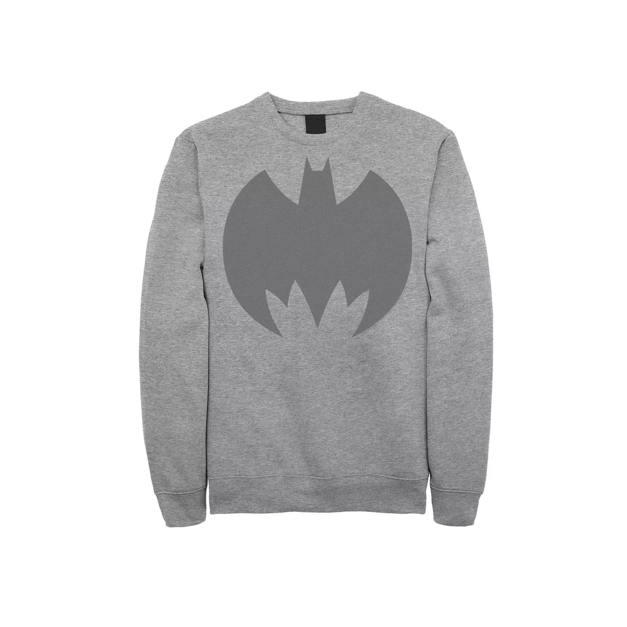 Men's DC Comics Batman Large Chest Logo Sweatshirt, Size: XXL, Athletic Grey Product Image