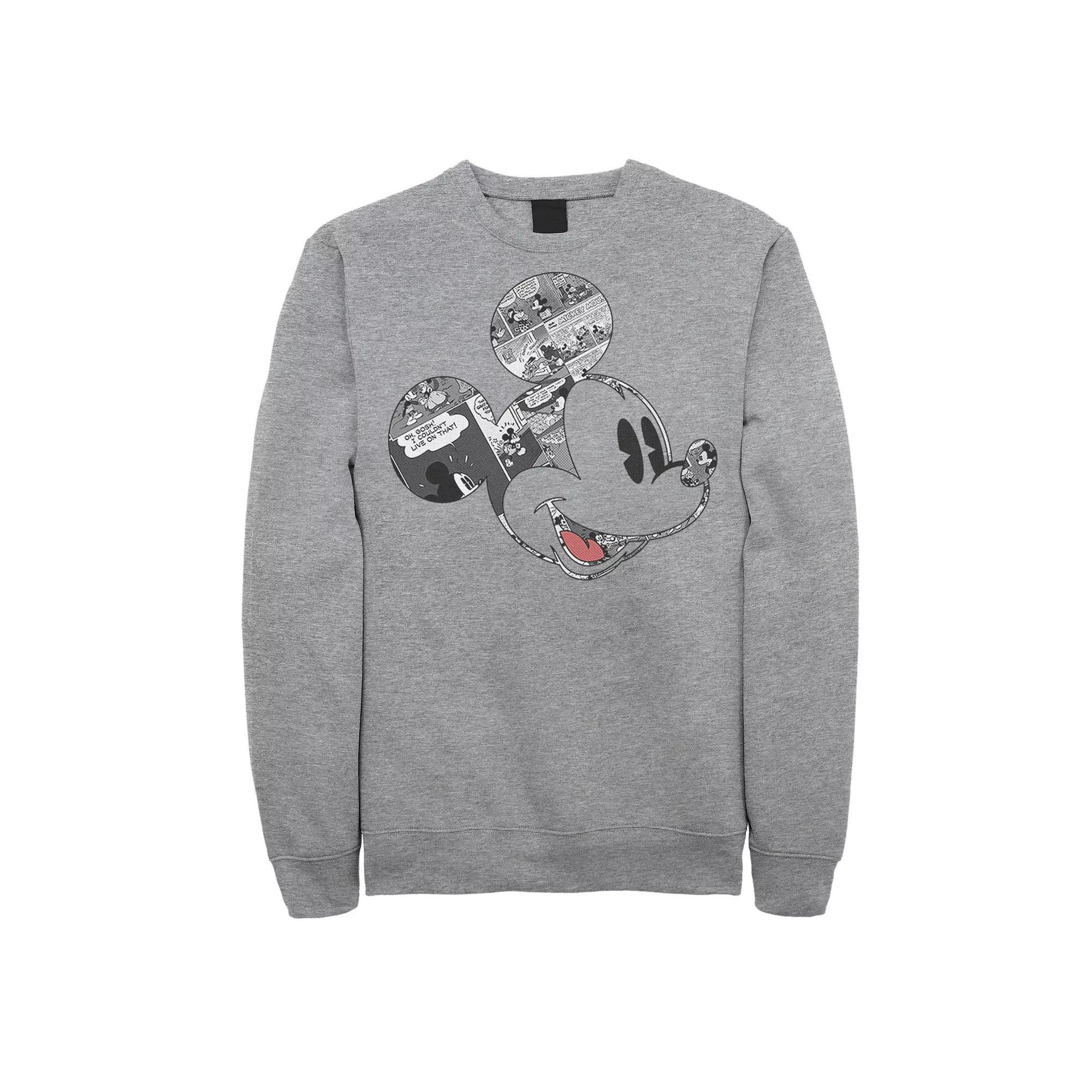 Disney's Big & Tall Mickey &Friends Mickey Mouse Comic Fill Fleece, Men's, Size: 5XB, Athletic Grey Product Image
