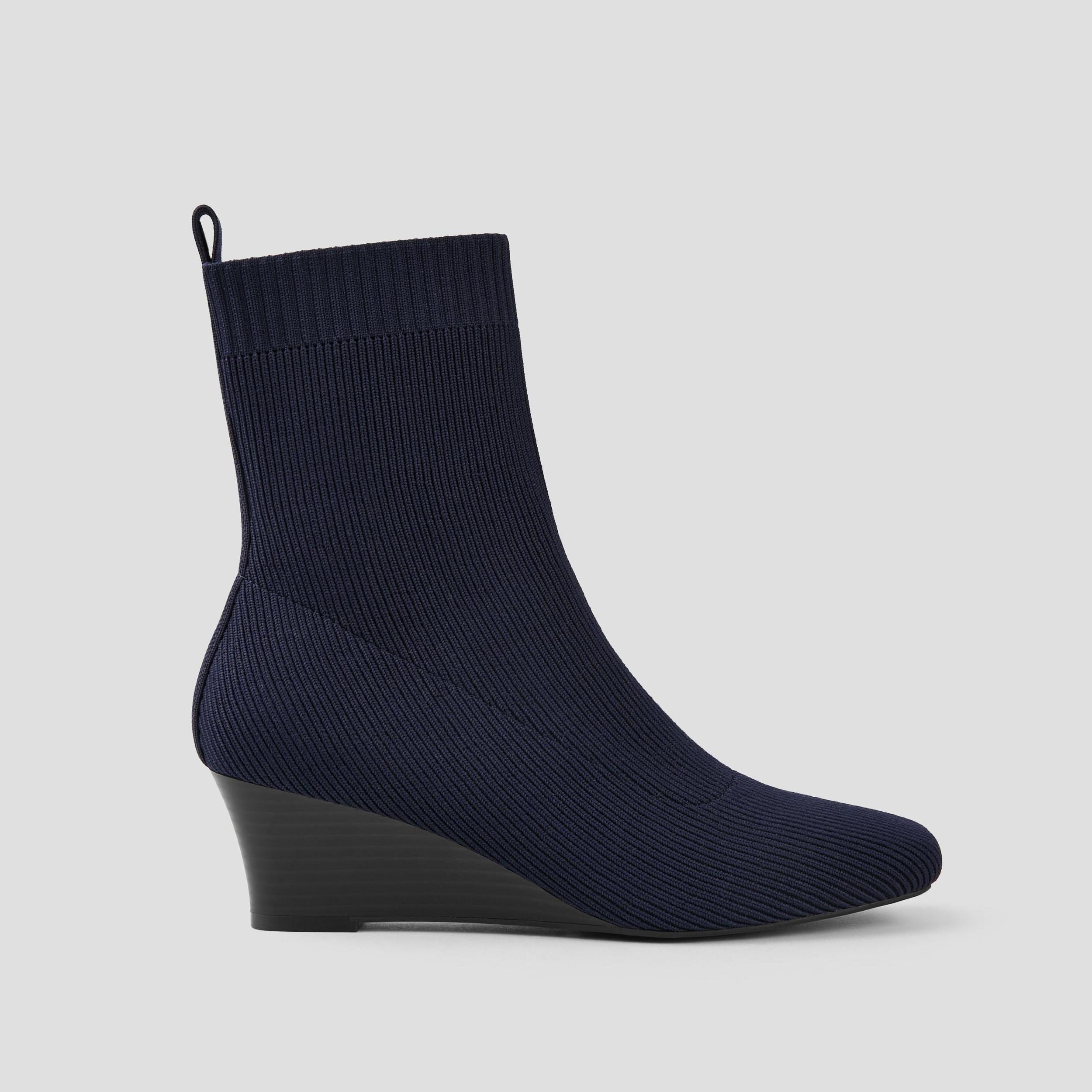 Square-Toe Water-Repellent Heeled Boots (Rafaella) Product Image