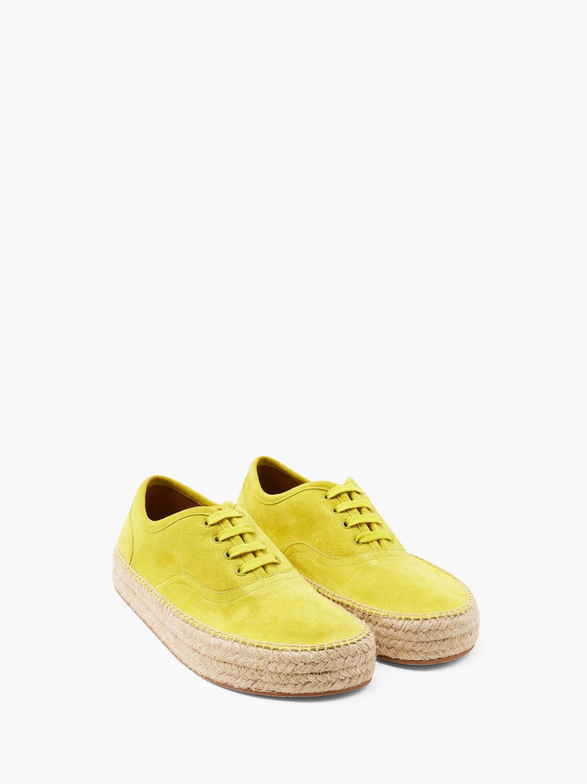 SUEDE LACE-FRONT PLATFORM ESPADRILLE Product Image