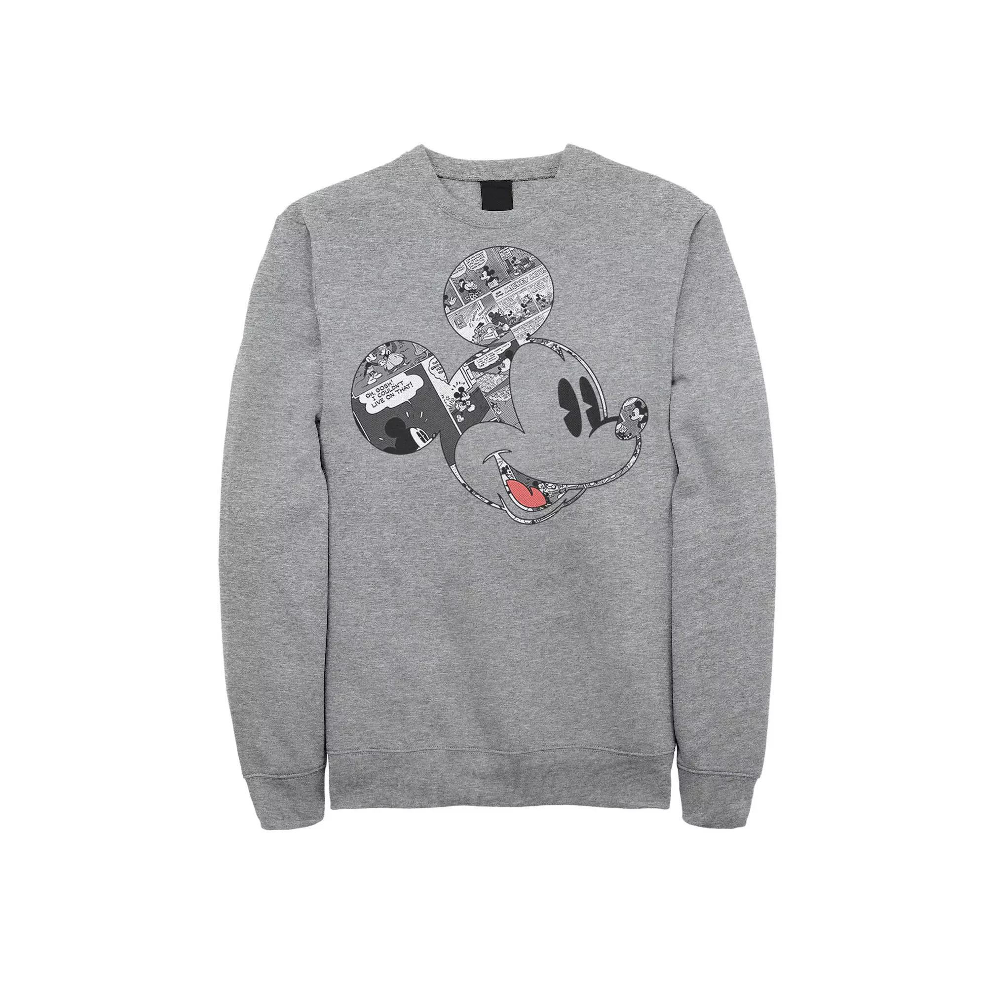 Disney's Big & Tall Mickey &Friends Mickey Mouse Comic Fill Fleece, Men's, Size: 5XB, Athletic Grey Product Image