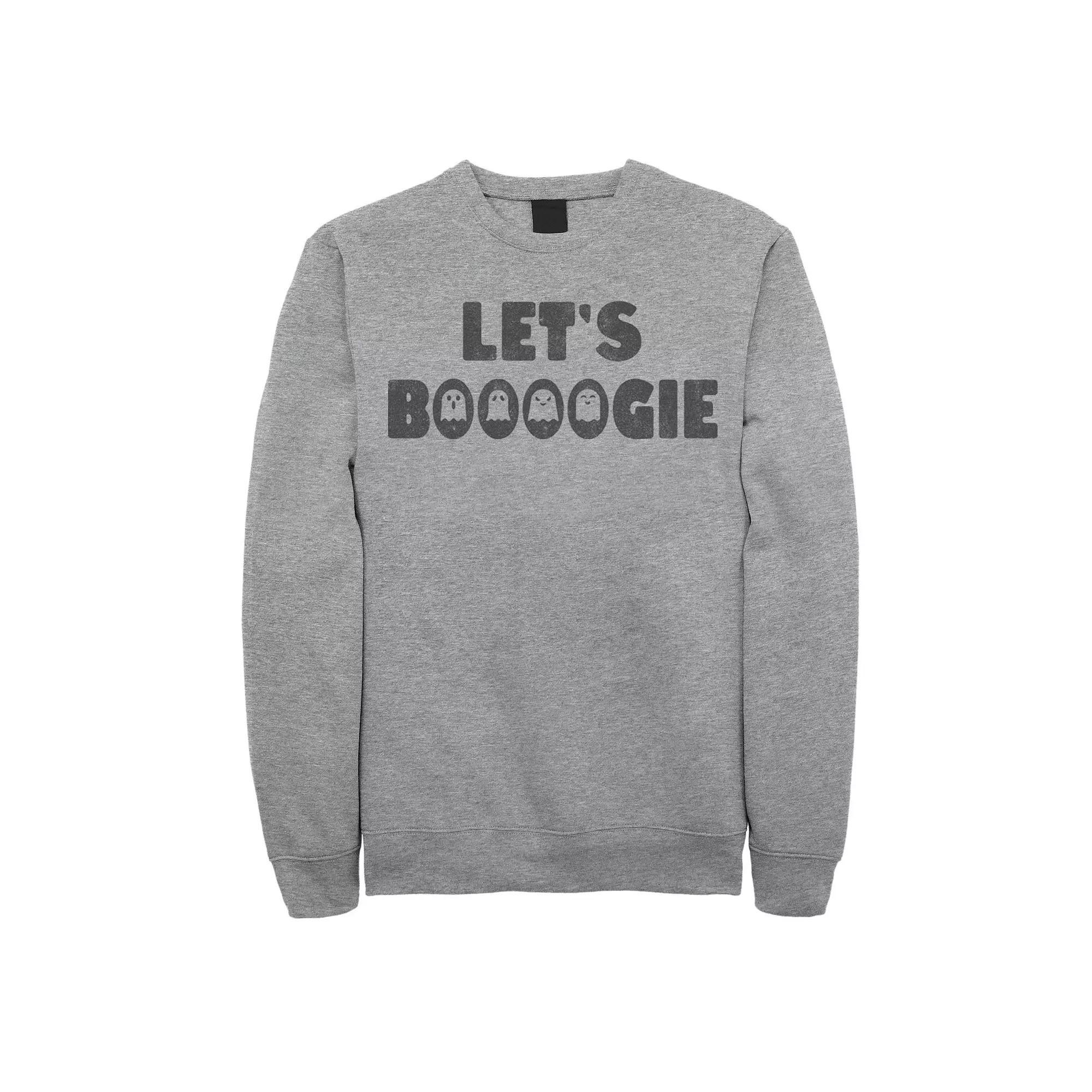 Men's Boogie Text Sweatshirt, Size: Medium, Athletic Grey Product Image