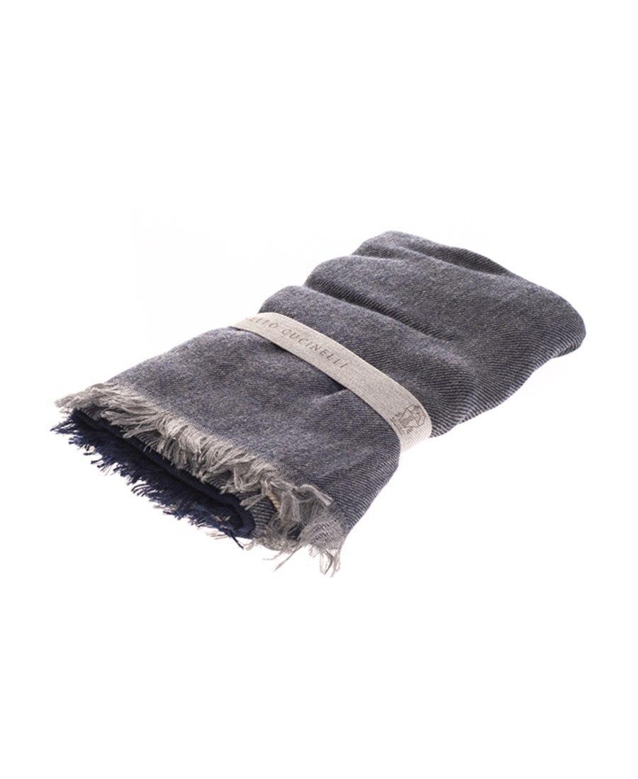 BRUNELLO CUCINELLI Colour-block Knitted Scarf In Black Product Image