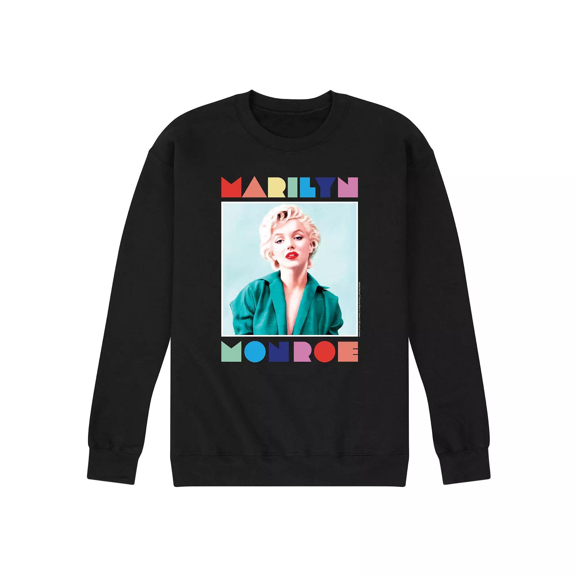 Mens Marilyn Monroe Pop Photo Sweatshirt Blue Product Image
