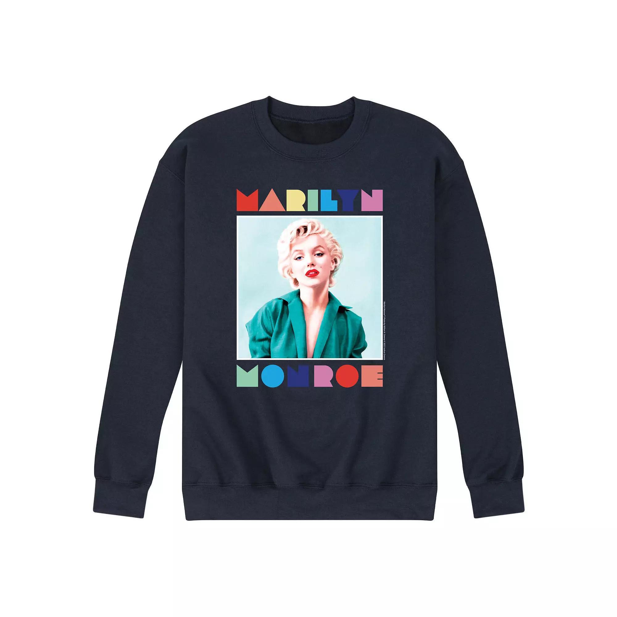 Mens Marilyn Monroe Pop Photo Sweatshirt Blue Product Image