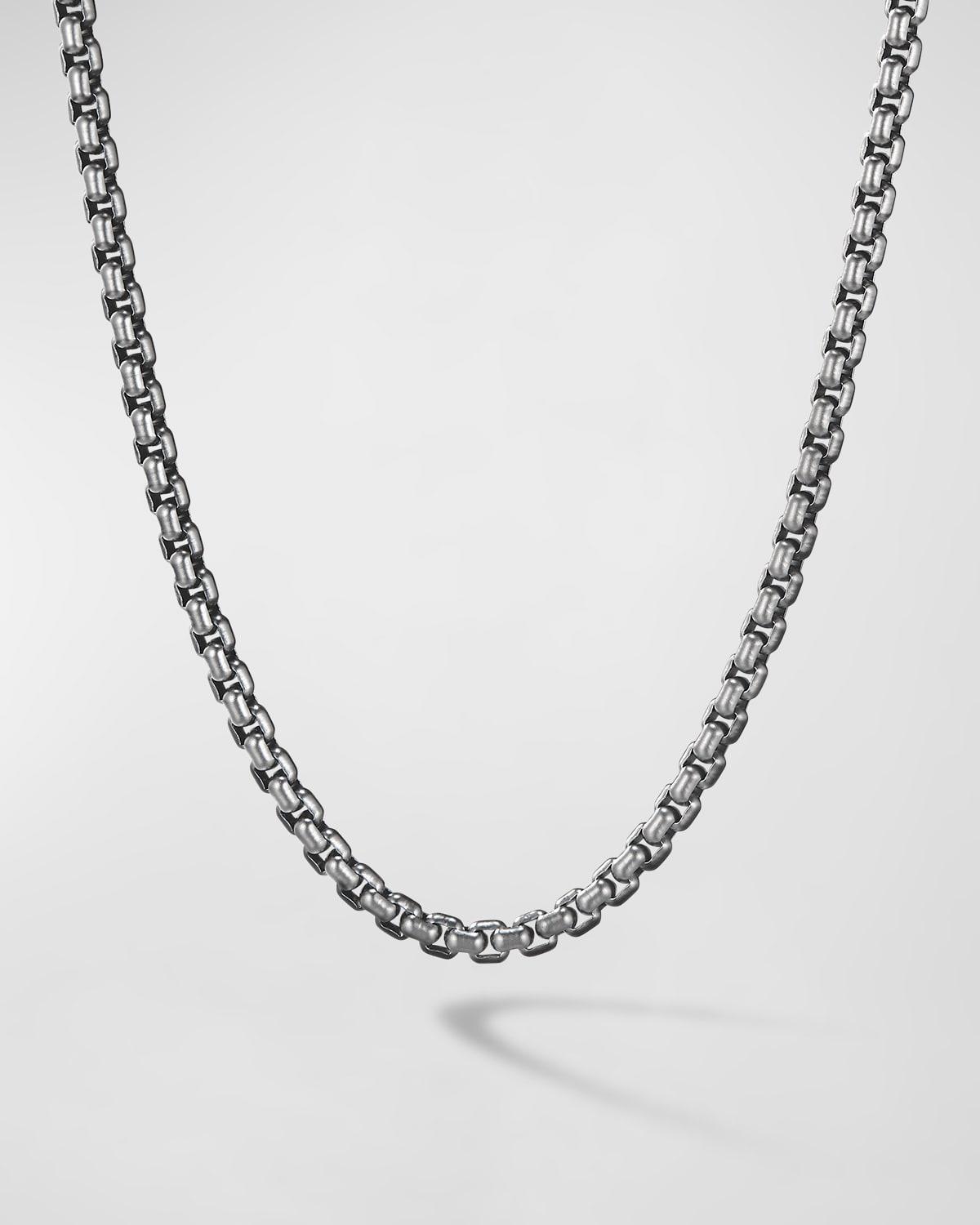 Mens PVD-Coated Stainless Steel Box Chain Necklace Product Image