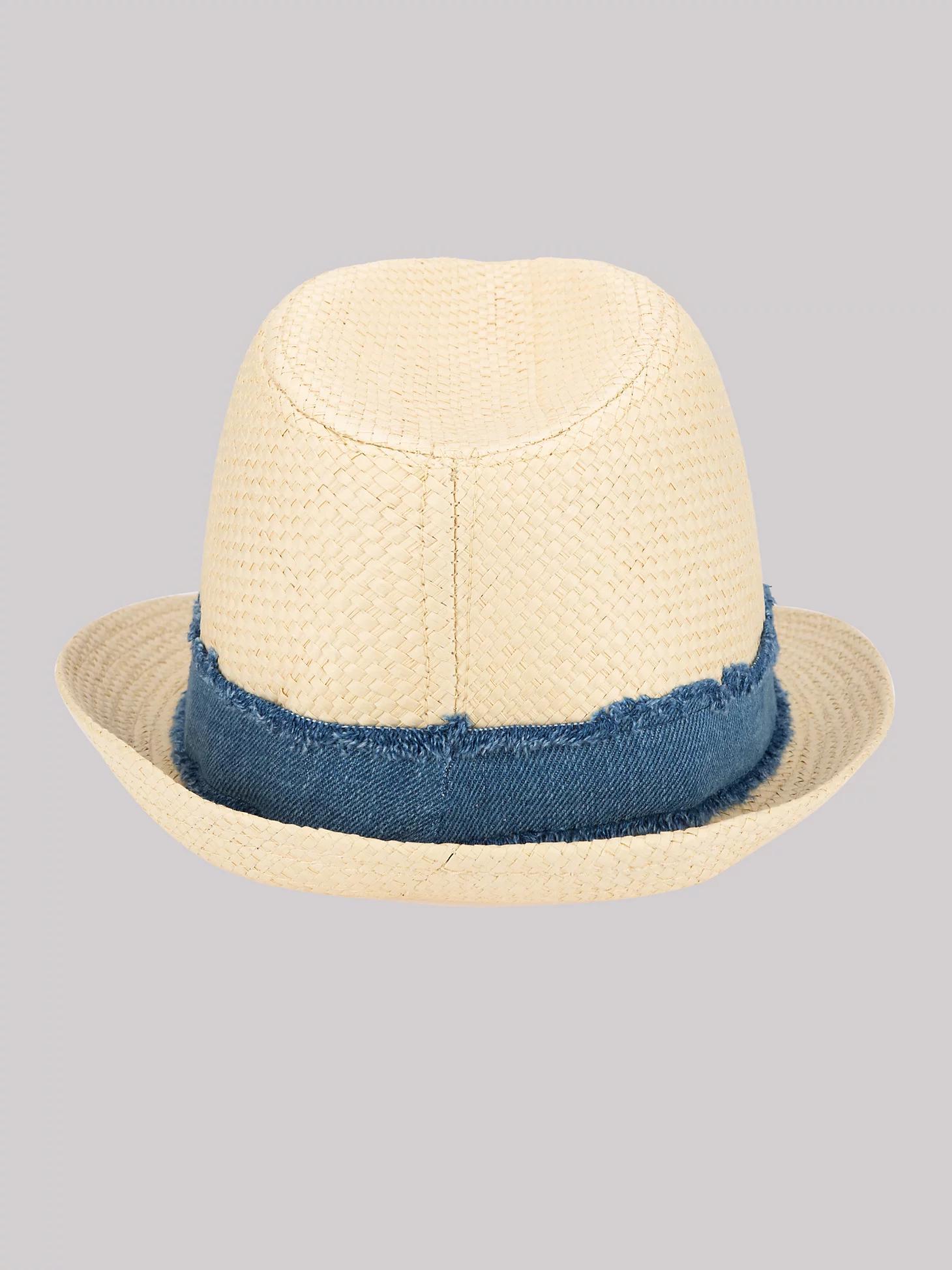 Men's Acid Wash Band Straw Fedora Hat | Men's Accessories | Lee® Product Image