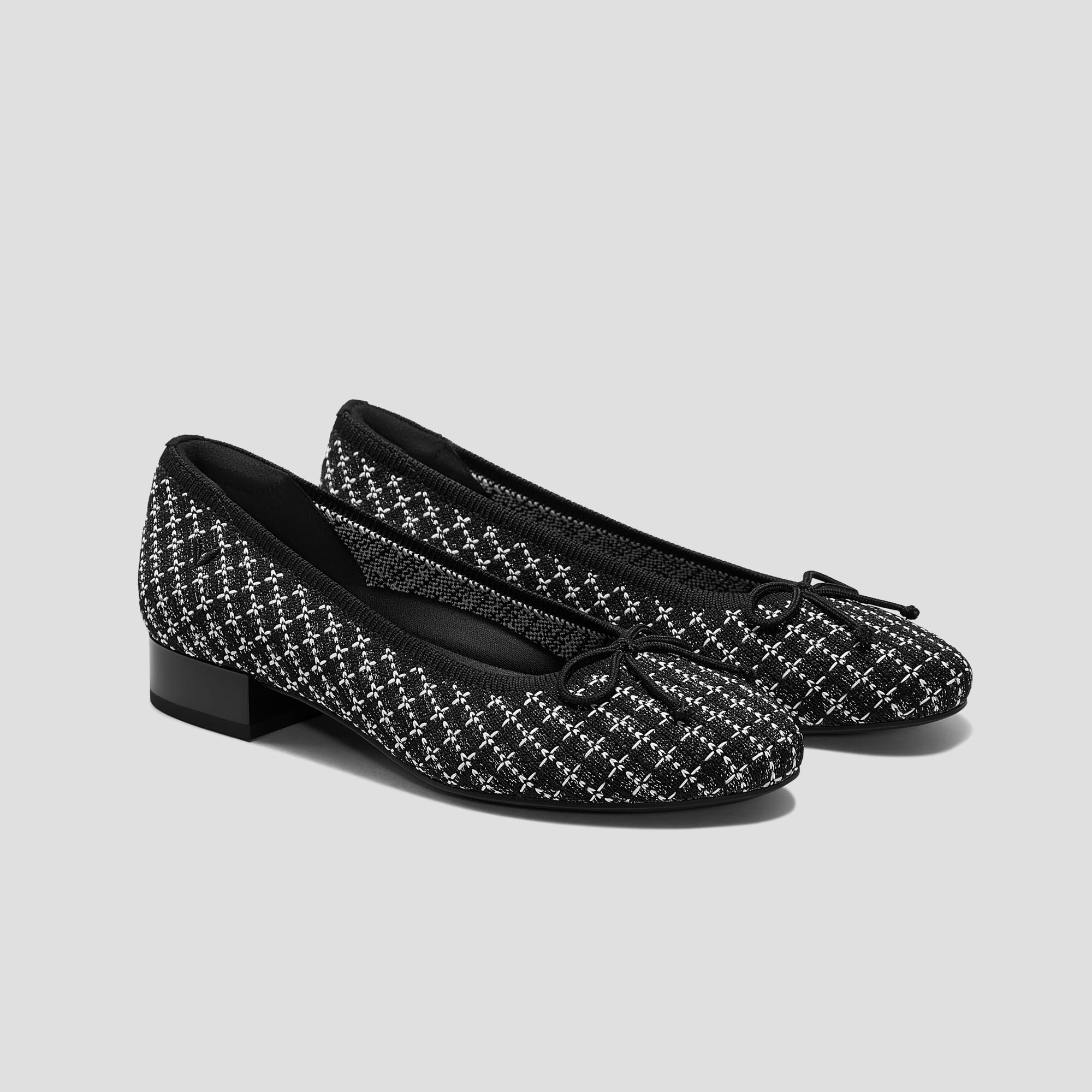 Round-Toe Small Bow Block Heels (Bianca) Product Image