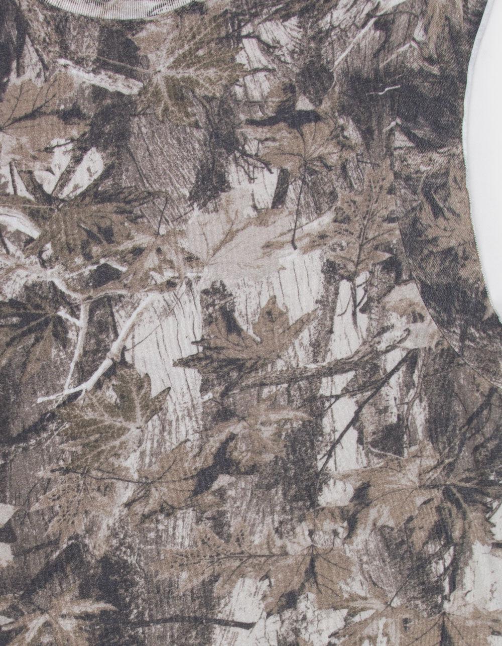 RSQ Mens Washed Cropped Muscle Tee - CAMO Product Image