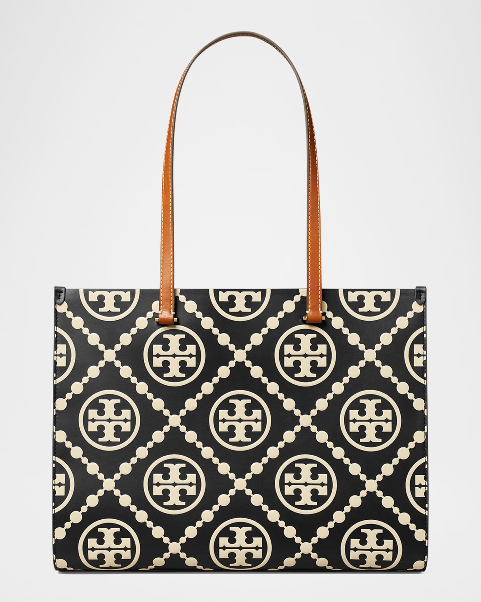 T Monogram Embossed Leather Tote Bag Product Image