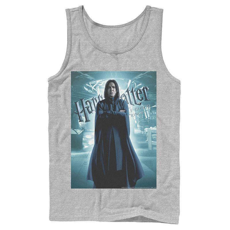 Men's Harry Potter Half-Blood Prince Snape Character Poster Graphic Tank Top, Size: Large, Athletic Grey Product Image