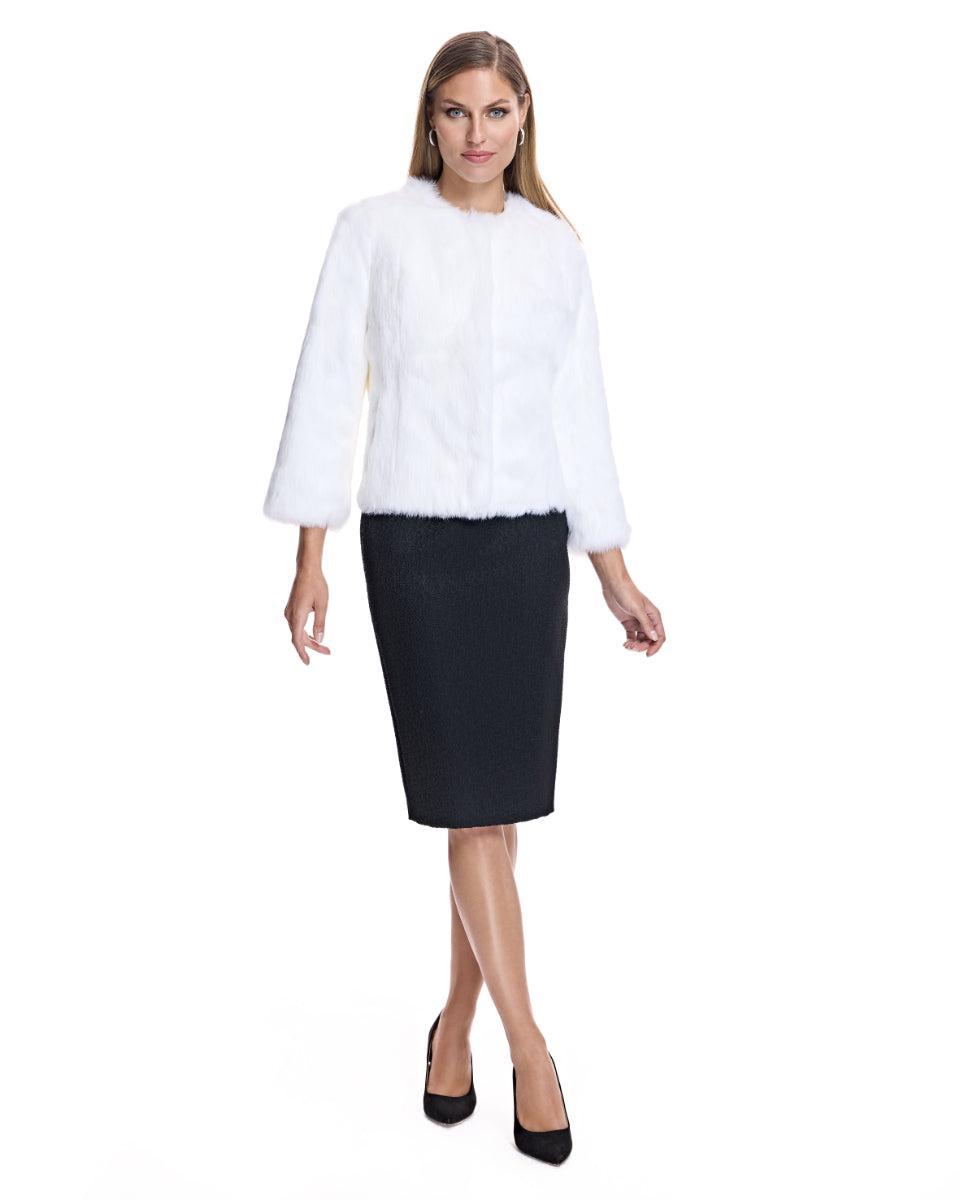 Collarless Rabbit Jacket Product Image