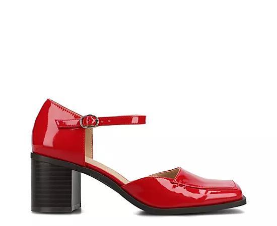 Journee Tru Comfort Foam™ Evangeline Women's Pumps, Size: 7 Wide, Patent Red Product Image